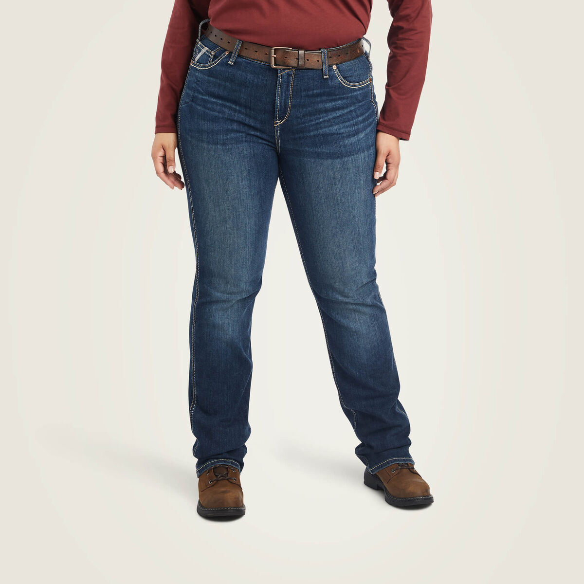 Rebar Perfect Rise Riveter DuraStretch Straight Leg Jeans - Atlanta