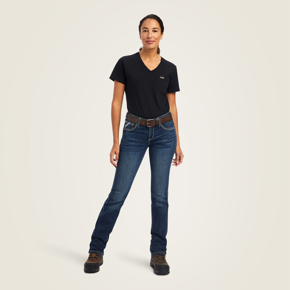 Rebar Perfect Rise Riveter DuraStretch Straight Leg Jeans - Atlanta