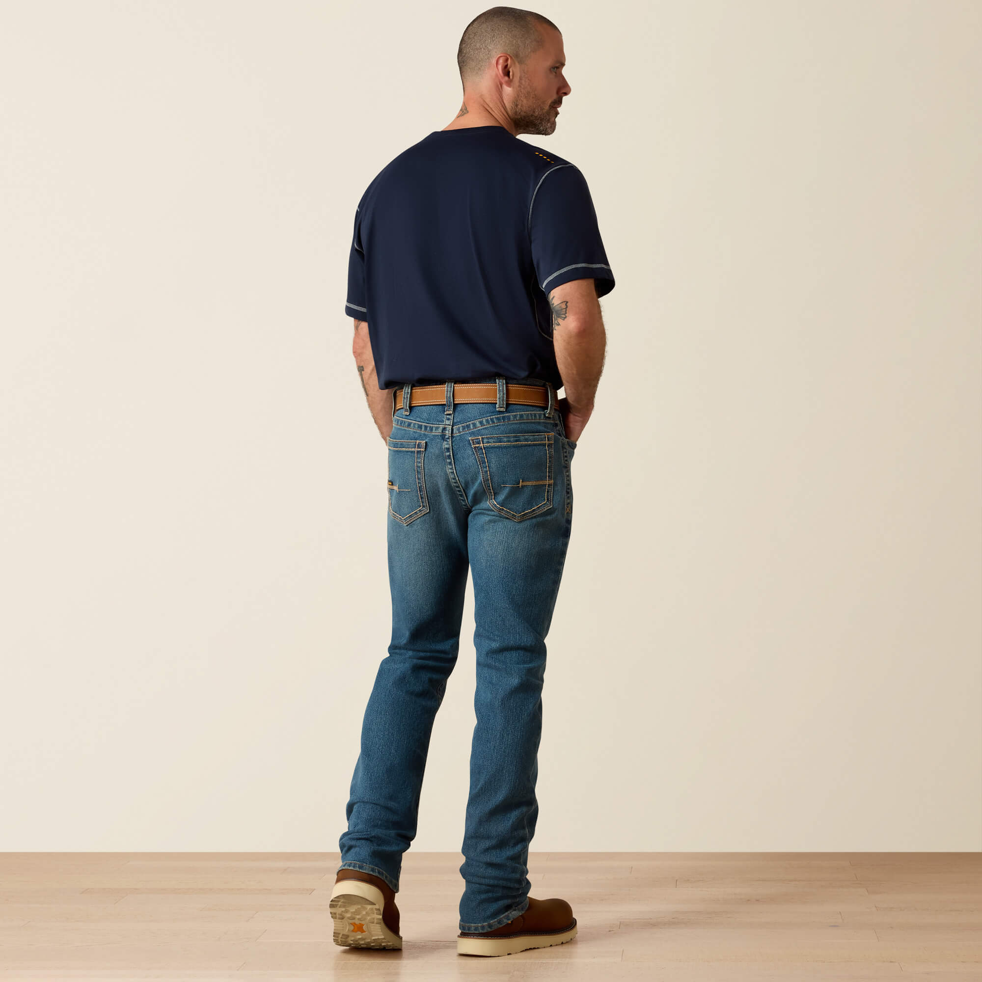 Rebar M7 Slim DuraStretch Edge Straight Jean Back - RICO