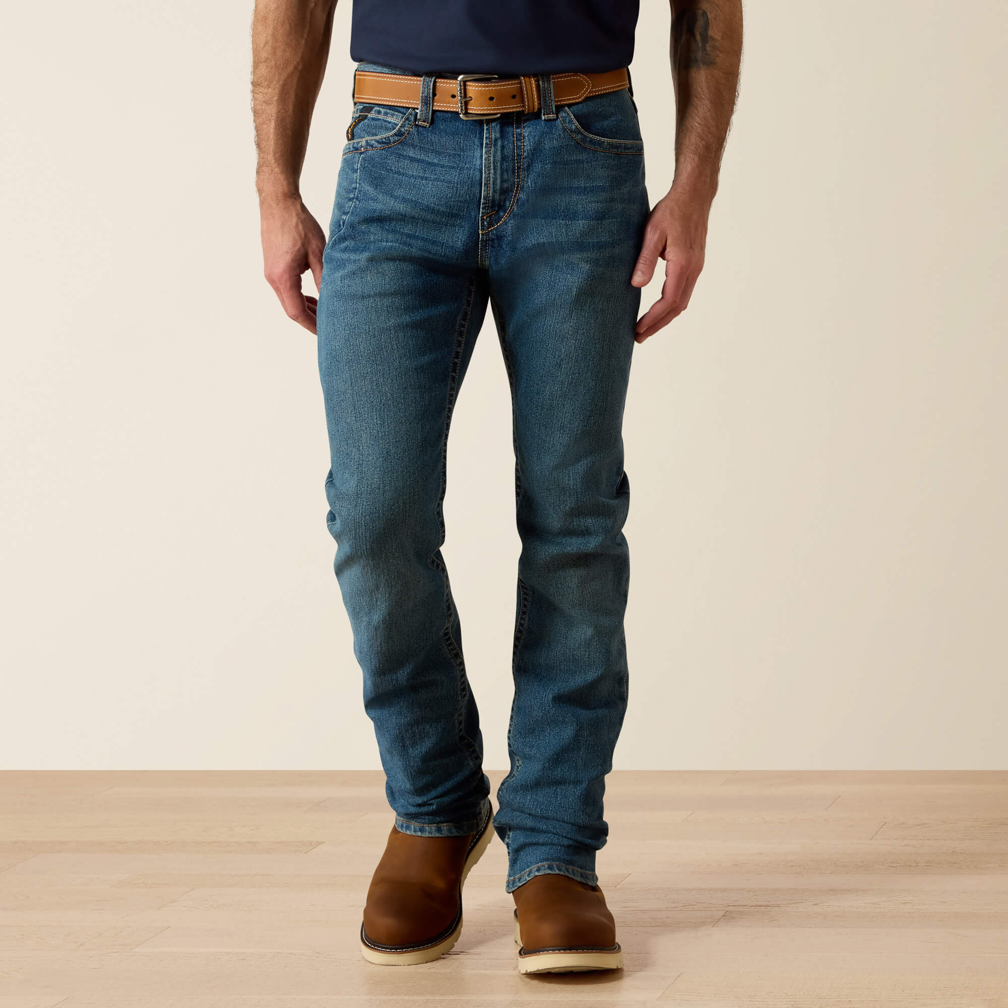 Rebar M7 Slim DuraStretch Edge Straight Jean Front - RICO