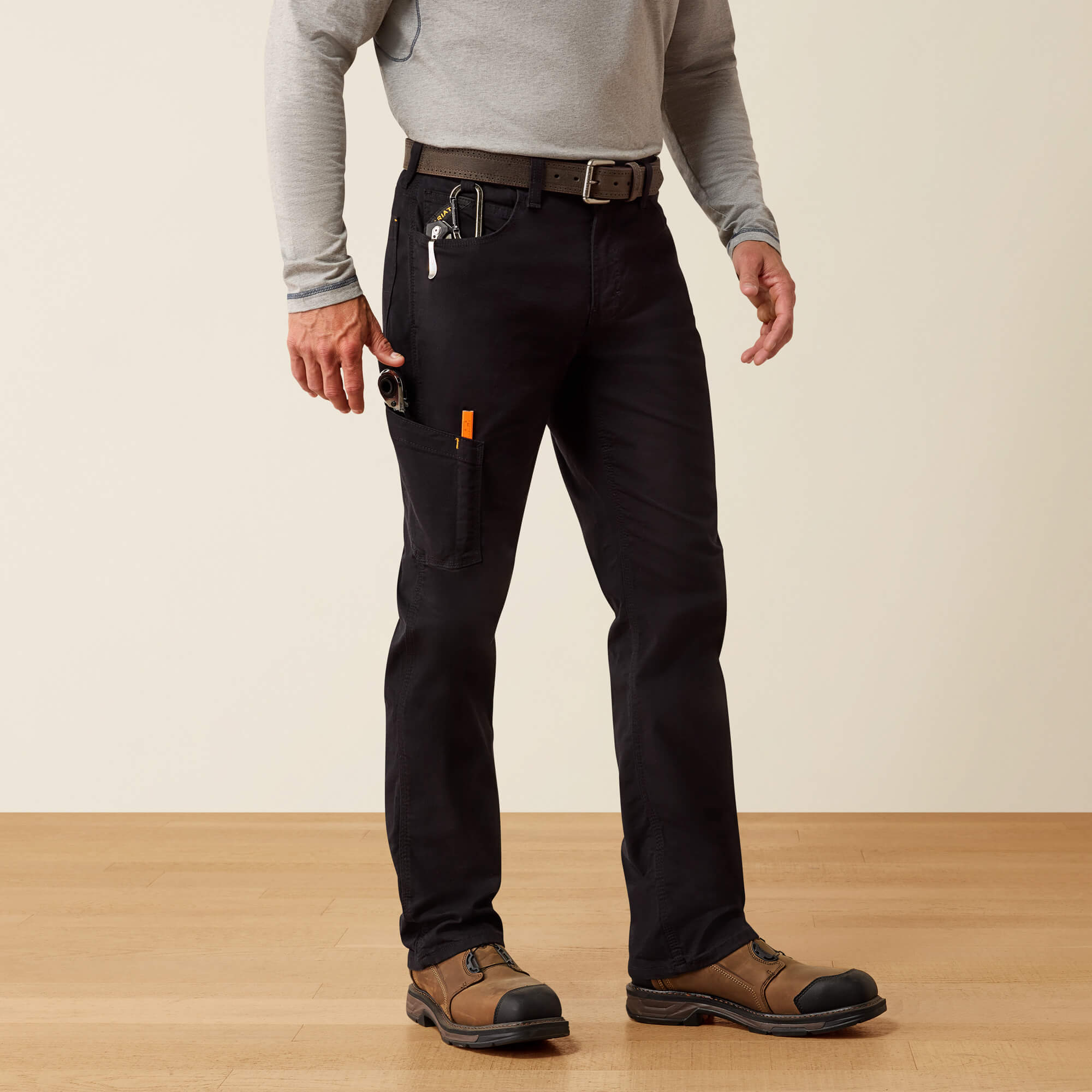Rebar M4 Relaxed Made Tough DuraStretch Straight Leg Pants 01 - BLACK