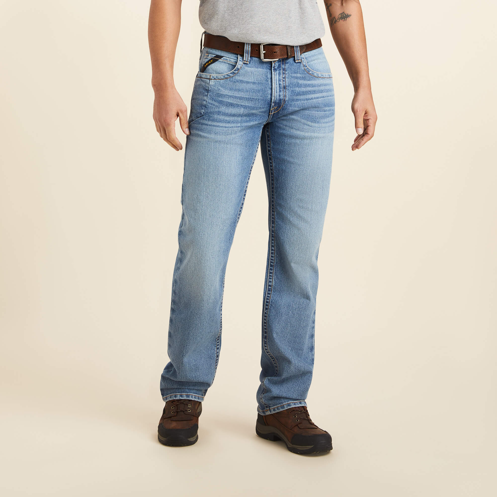 Rebar M5 Straight DuraStretch Edge Straight Leg Jean Front - MERCED