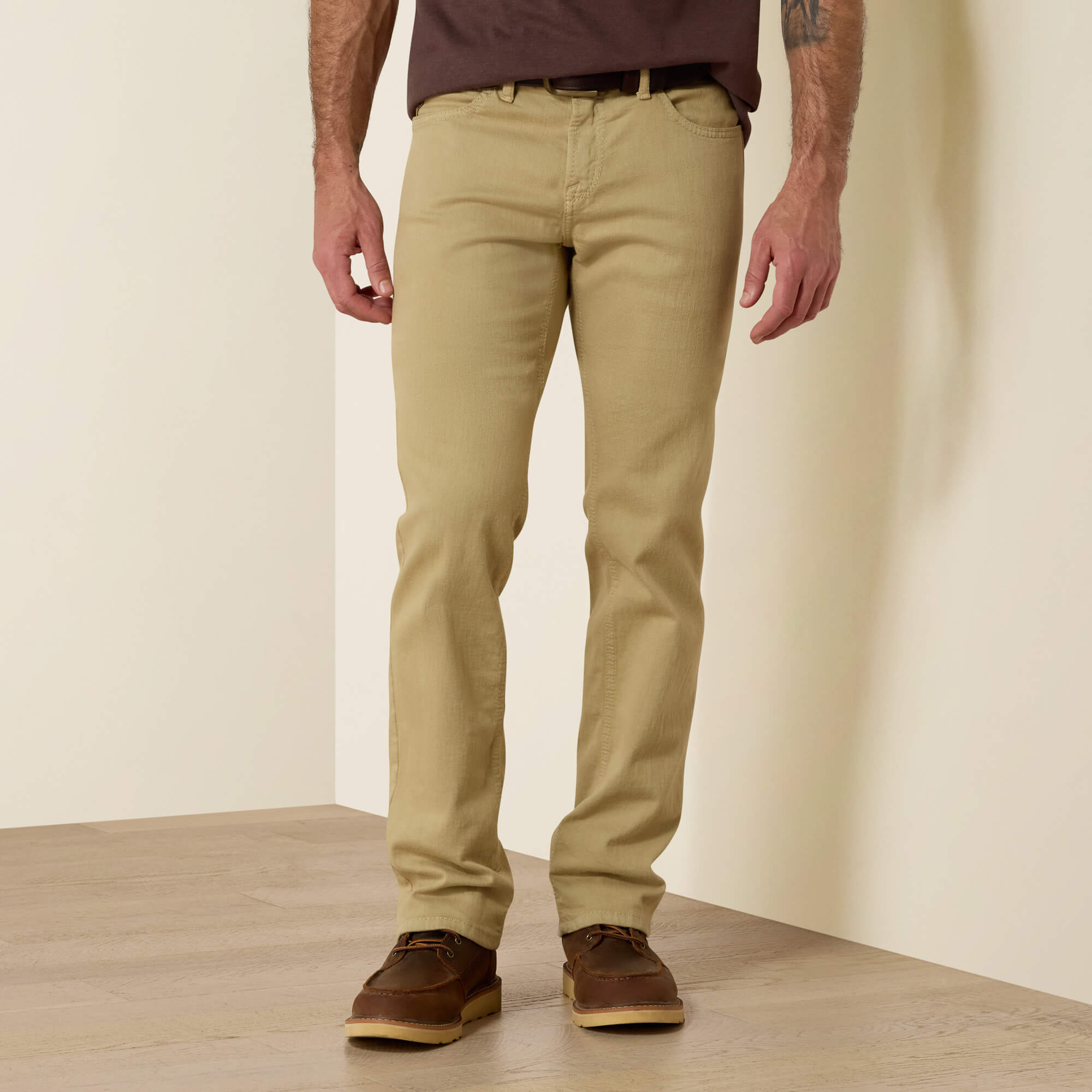 M7 Grizzly Straight Jean Front - DARK KHAKI