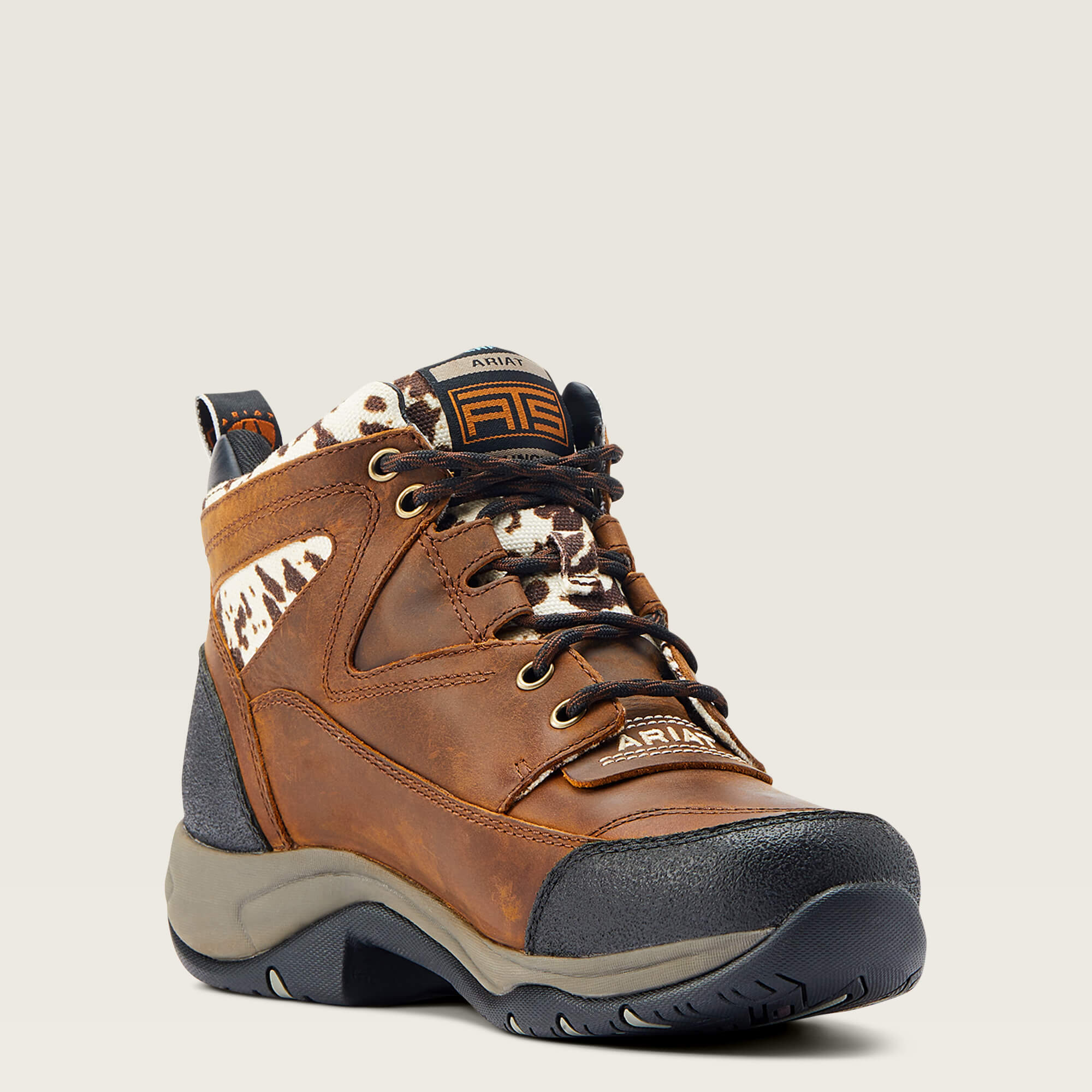Terrain Waterproof Boot Medial - DISTRESSED BROWN/ SPECKLED COW PRINT