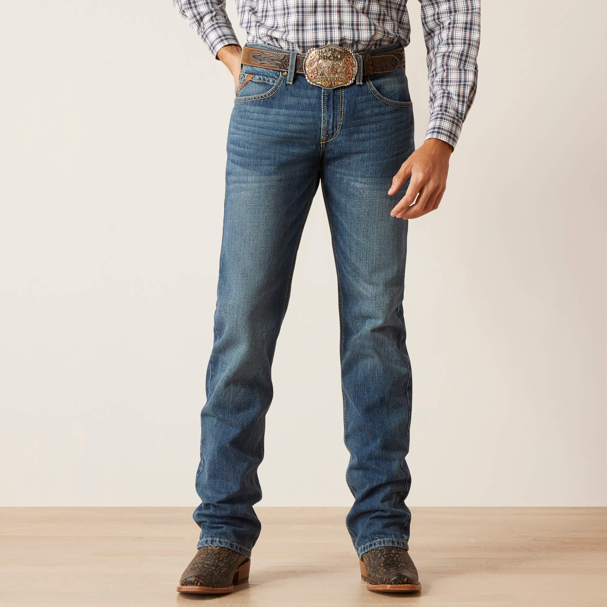 M7 Slim Ezra Straight Jean Front - BRIGHTON