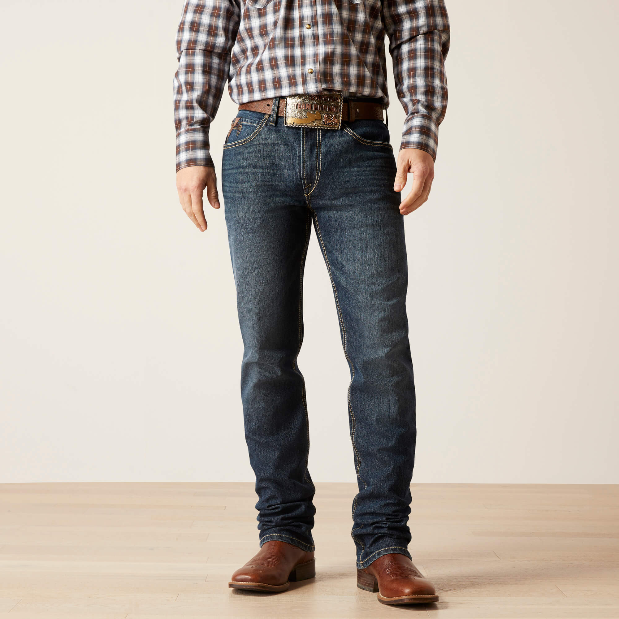 M4 Relaxed Derek Boot Cut Jean Front - ATLAS