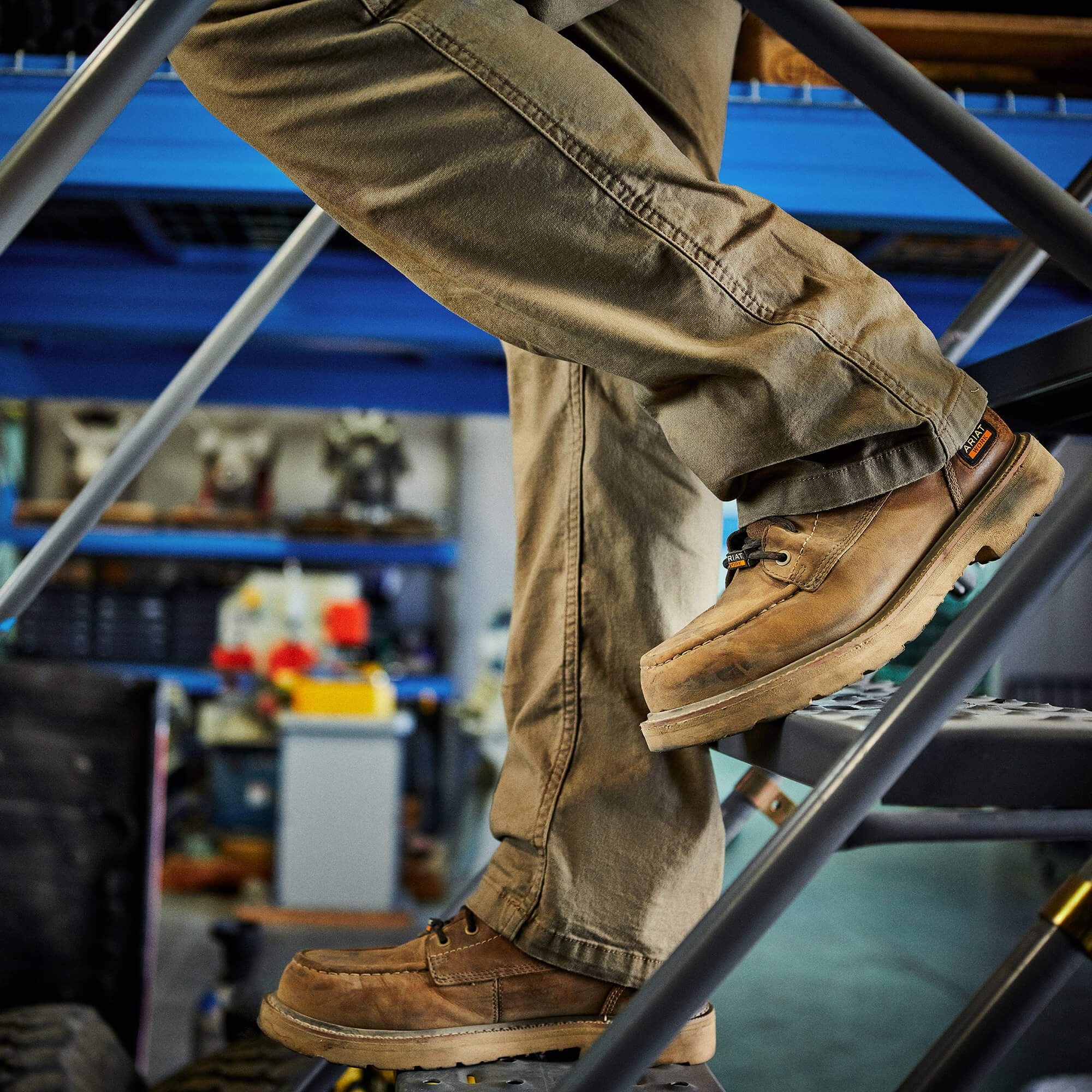 Rebar Lift 6" Waterproof Composite Toe Work Boot Lifestyle - DISTRESSED BROWN
