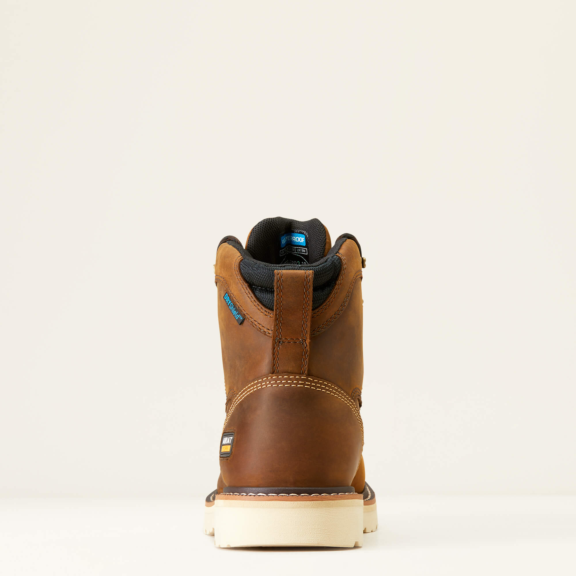 Rebar Lift 6" Waterproof Work Boot Heel - DISTRESSED BROWN