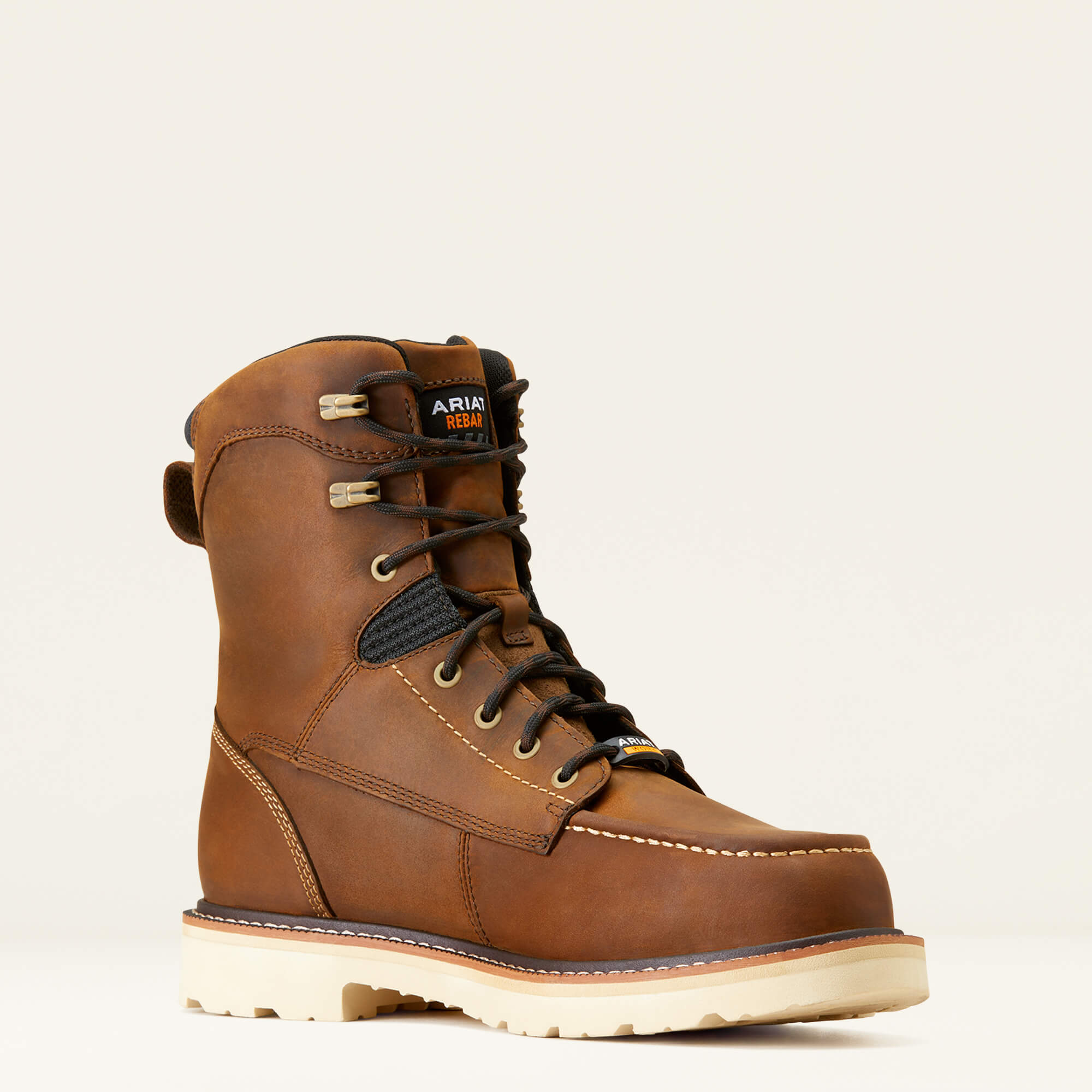 Rebar Lift 8" Waterproof Composite Toe Work Boot Medial - DISTRESSED BROWN