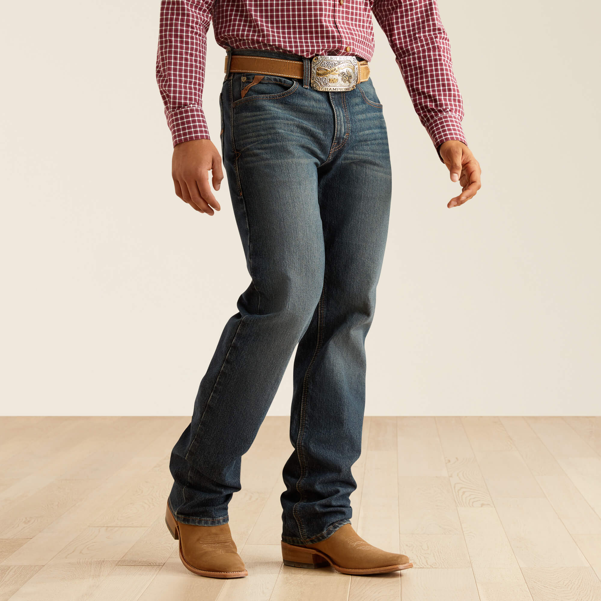 M2 Traditional Relaxed Pro Series Ray Boot Cut Jean Front - ATLAS