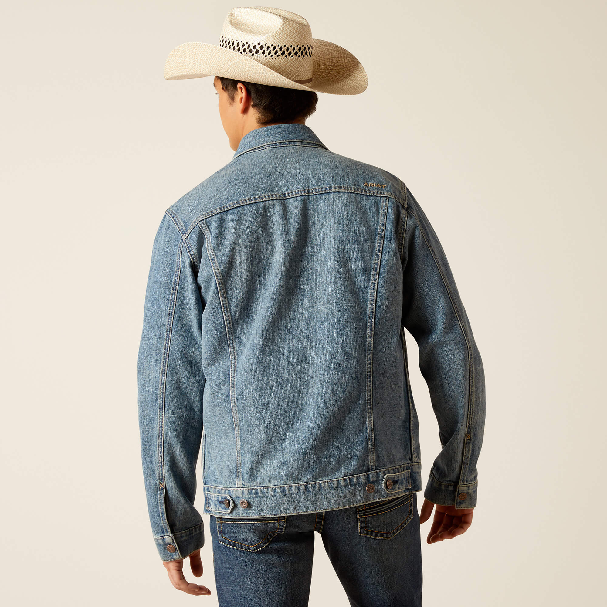 Denim Trucker Jacket Back - ROBY