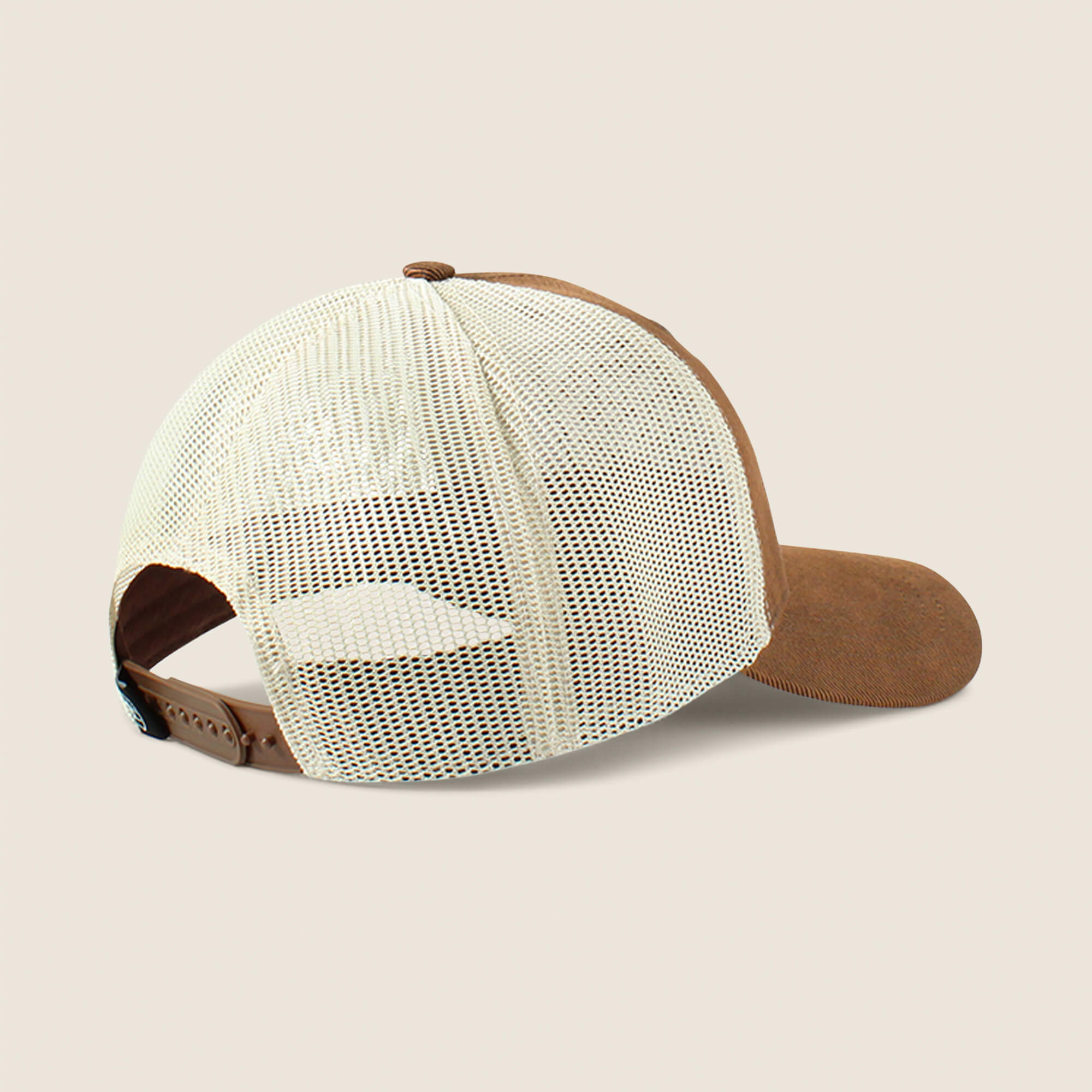 Floral Leather Patch Cap Back - BROWN