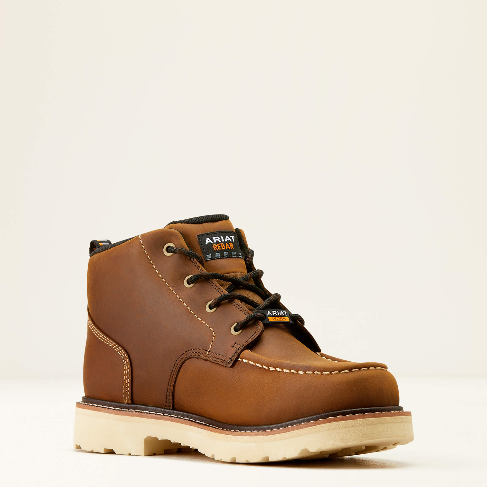 Rebar Lift Chukka Waterproof Work Boot Medial - DISTRESSED BROWN