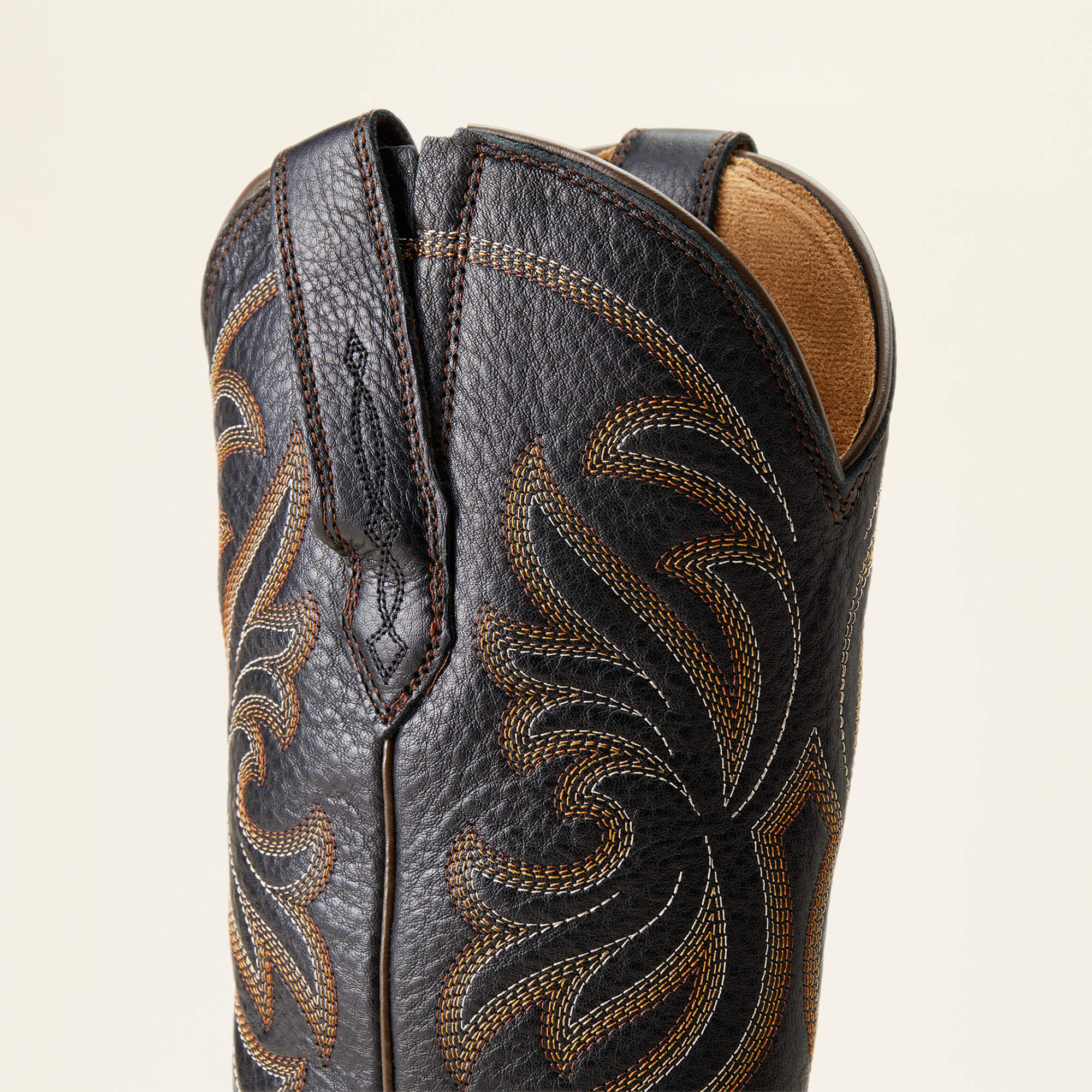 Heritage J Toe Western Boot 01 - BLACK DEERTAN
