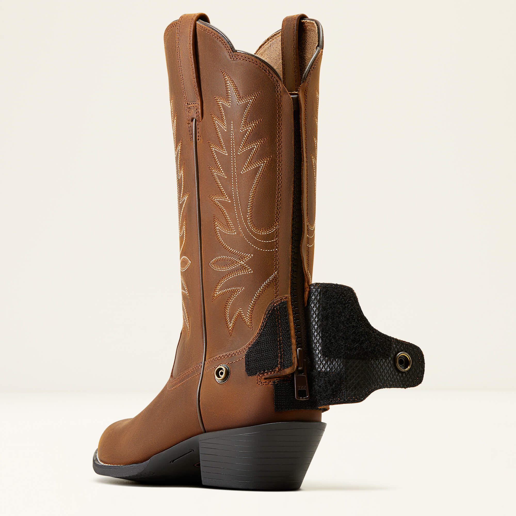 Heritage R Toe EZ Zip Western Boot 01 - DISTRESSED BROWN
