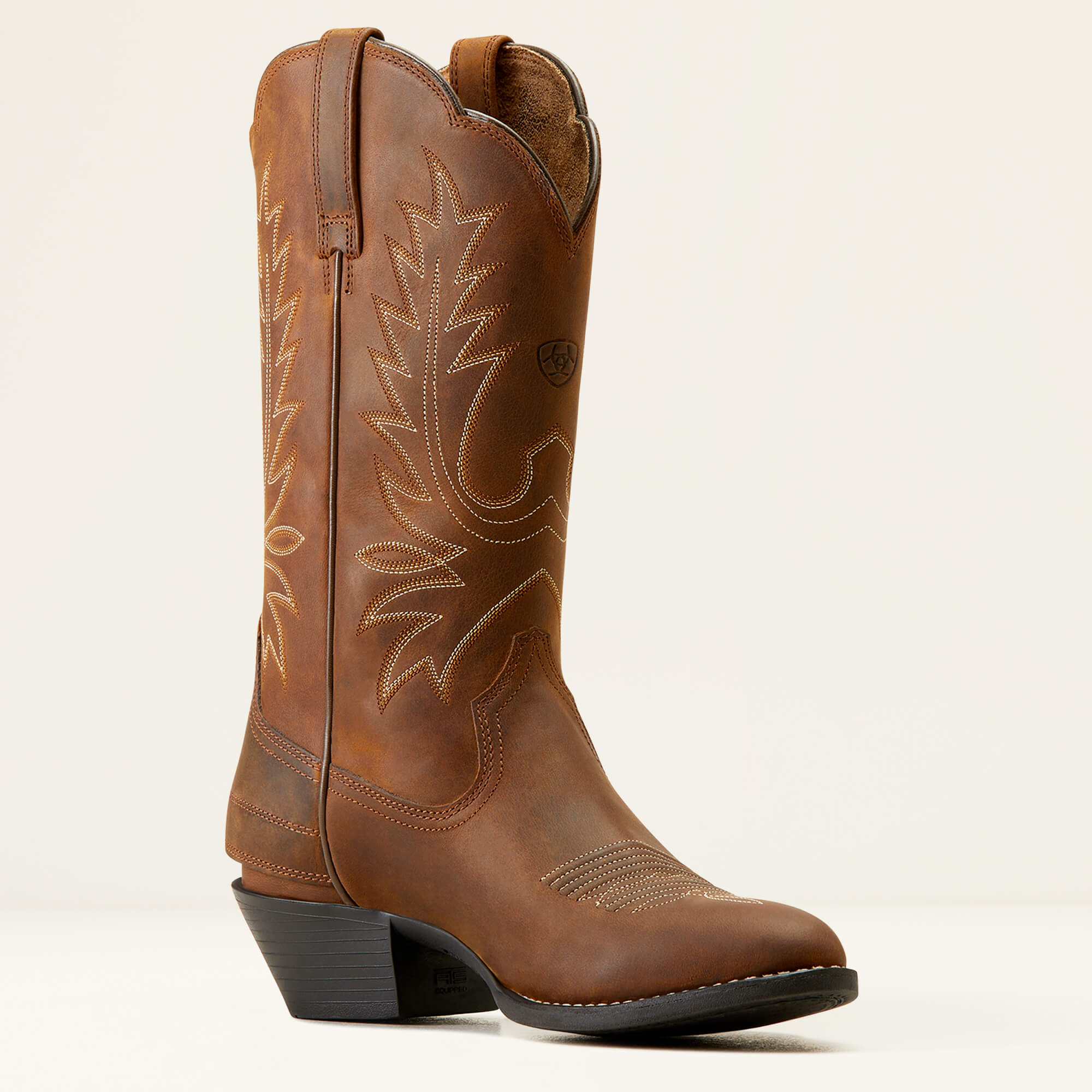 Heritage R Toe EZ Zip Western Boot Medial - DISTRESSED BROWN