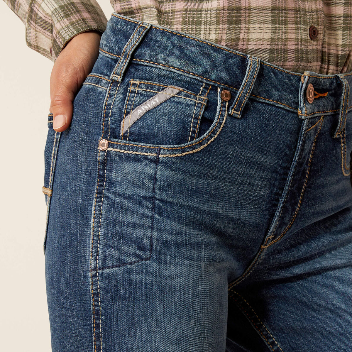 Rebar High Rise Riveter DuraStretch Straight Leg Jeans - La