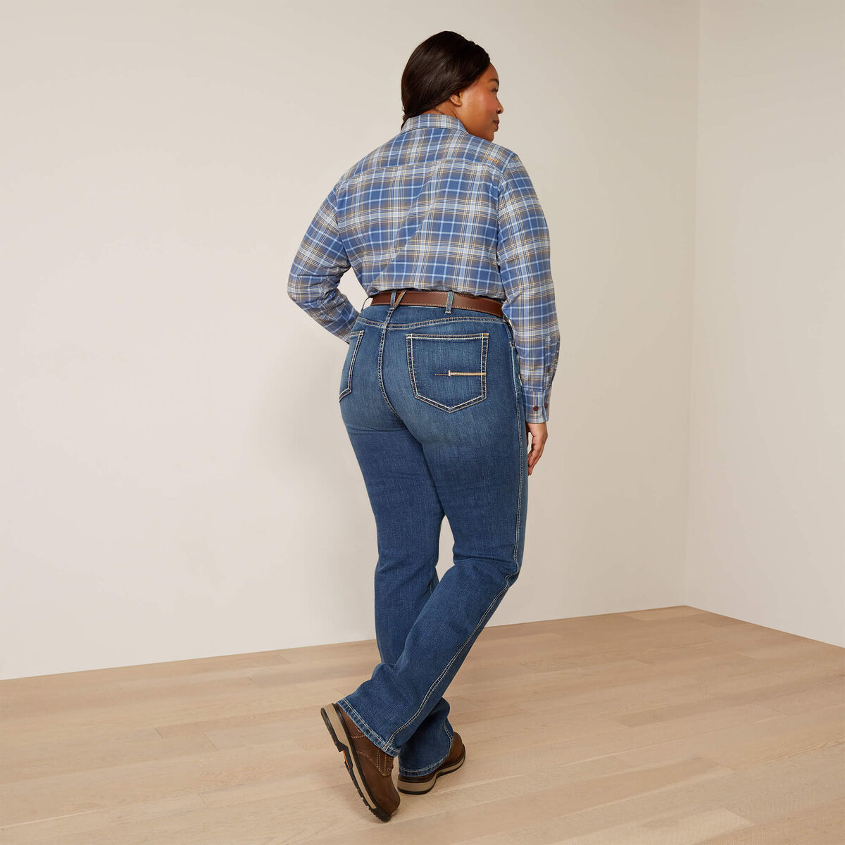 Rebar High Rise Riveter DuraStretch Straight Leg Jeans - La