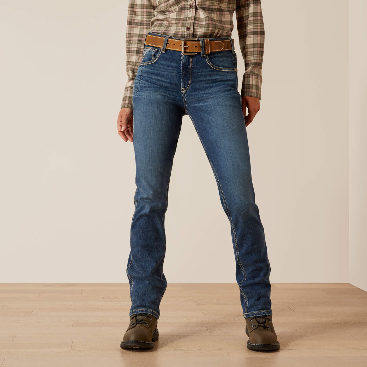 Rebar High Rise Riveter DuraStretch Straight Leg Jeans - La