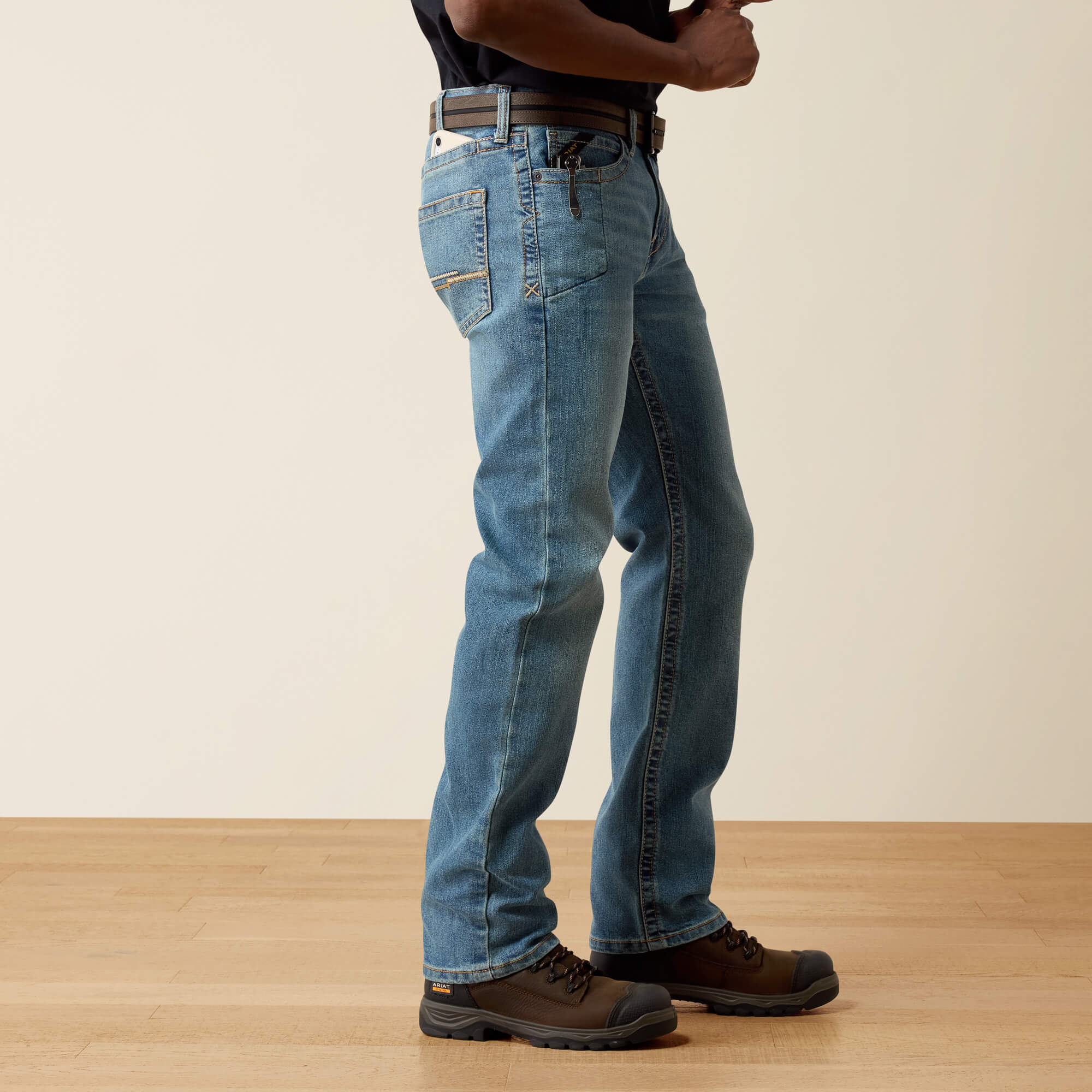 Rebar M7 Slim Rail DuraStretch Straight Leg Jeans 01 - BREAKER
