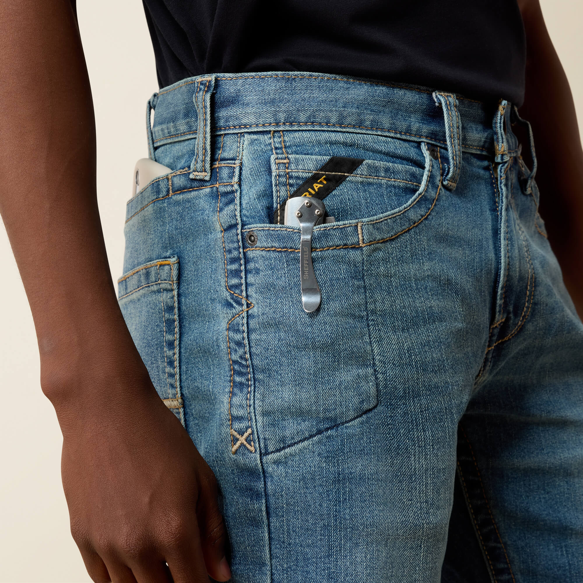 Rebar M7 Slim Rail DuraStretch Straight Leg Jeans 02 - BREAKER