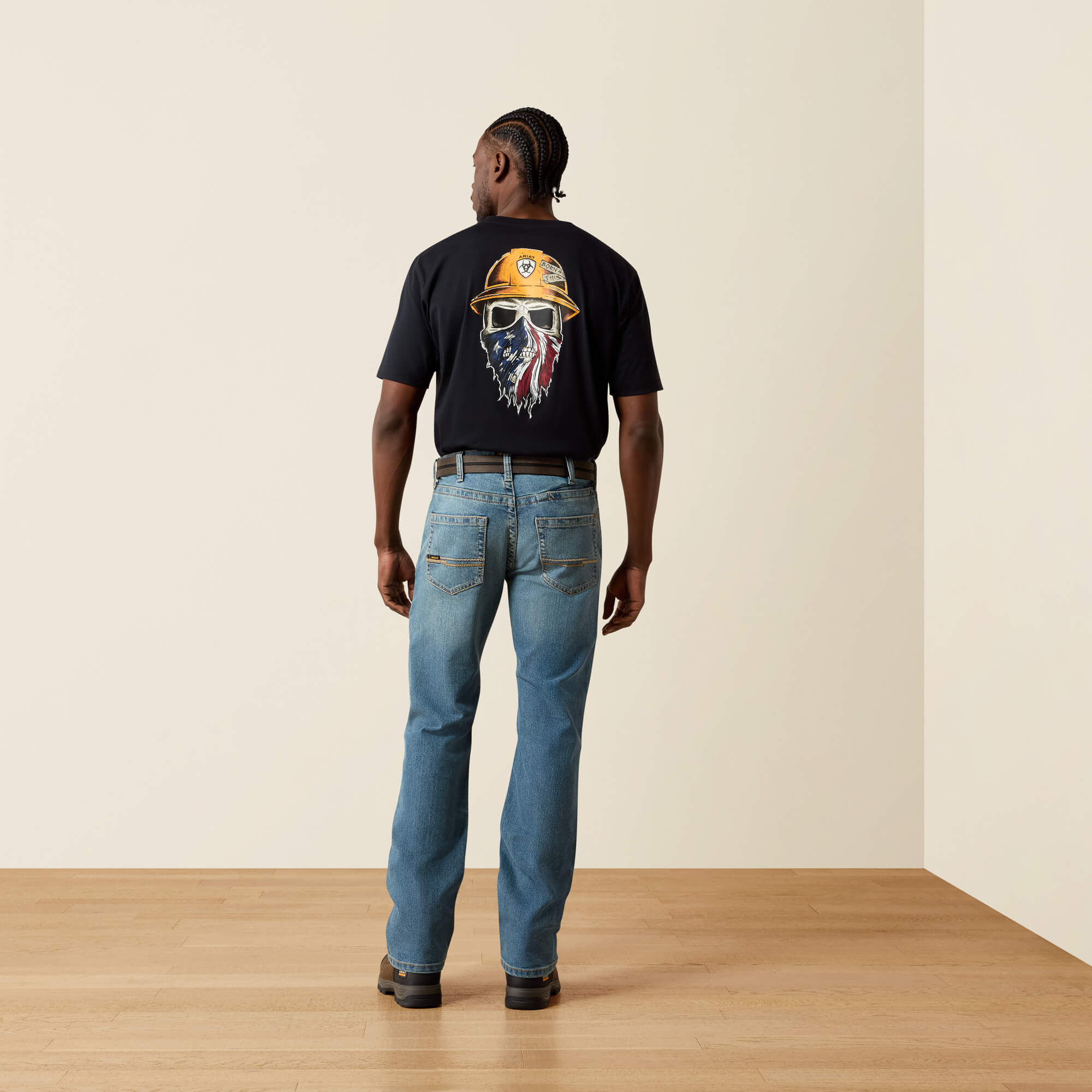 Rebar M7 Slim Rail DuraStretch Straight Leg Jeans Back - BREAKER