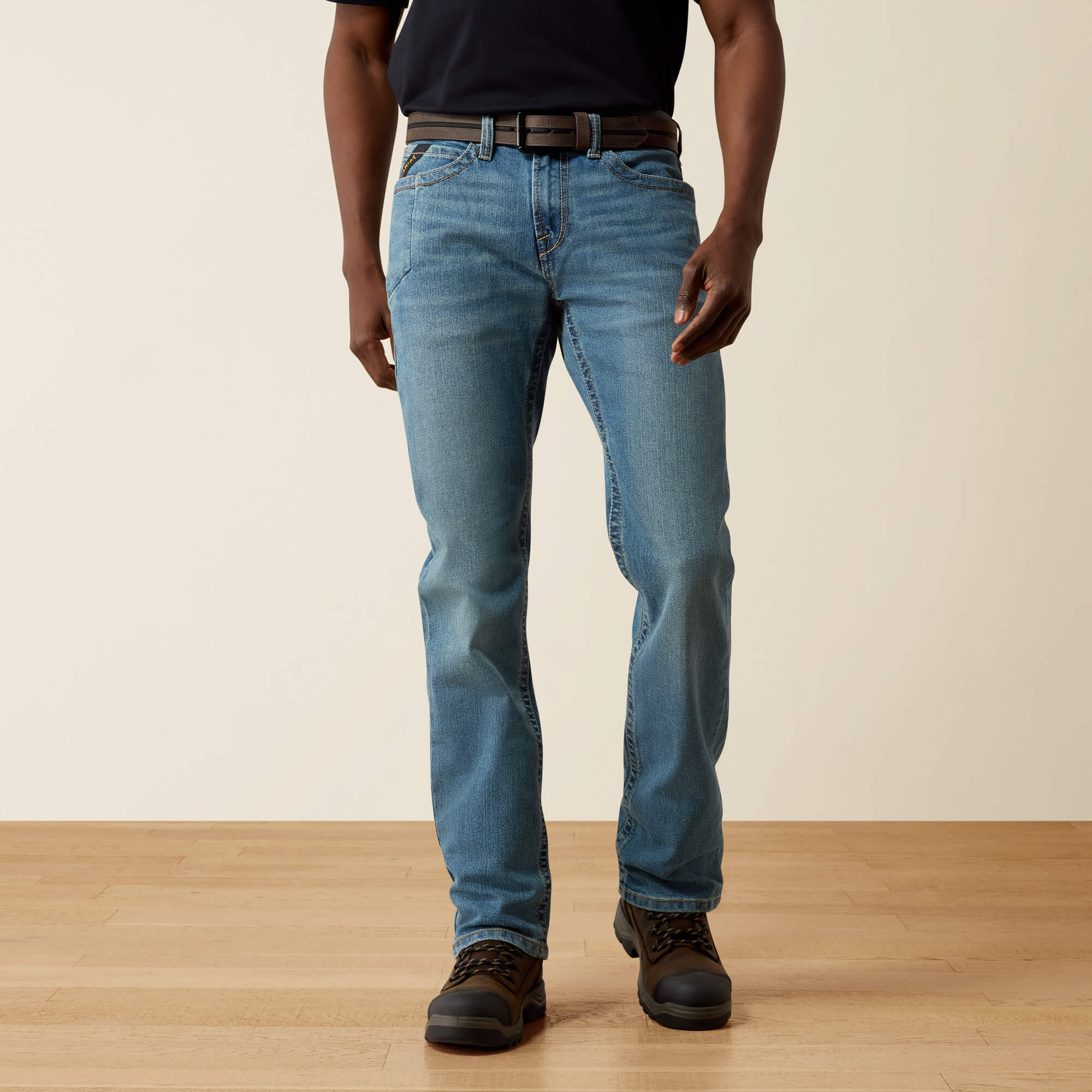 Rebar M7 Slim Rail DuraStretch Straight Leg Jeans Front - BREAKER