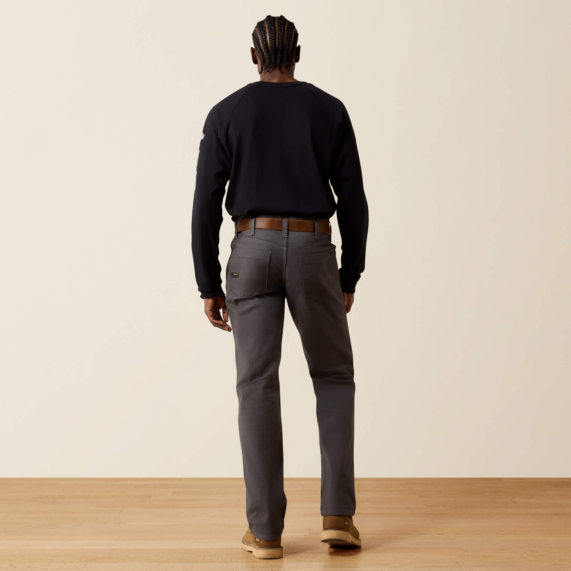 Rebar M5 Straight DuraStretch Made Tough Straight Pant Back - REBAR GREY