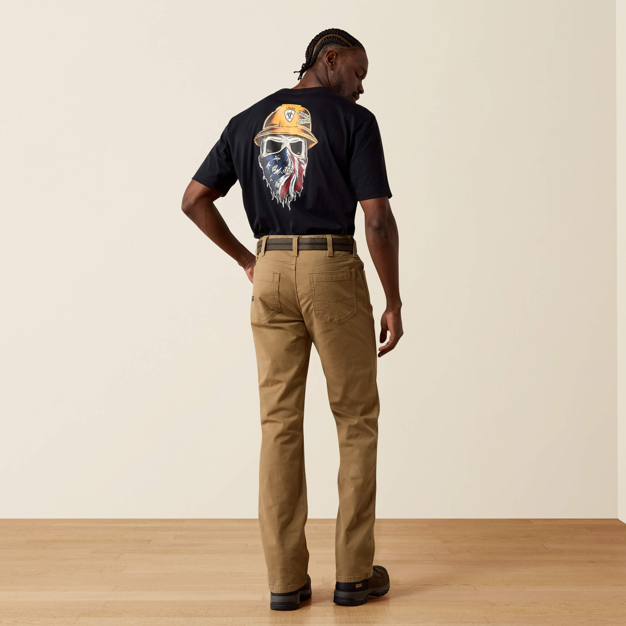 Rebar M5 Straight DuraStretch Made Tough Straight Pant Back - FIELD KHAKI
