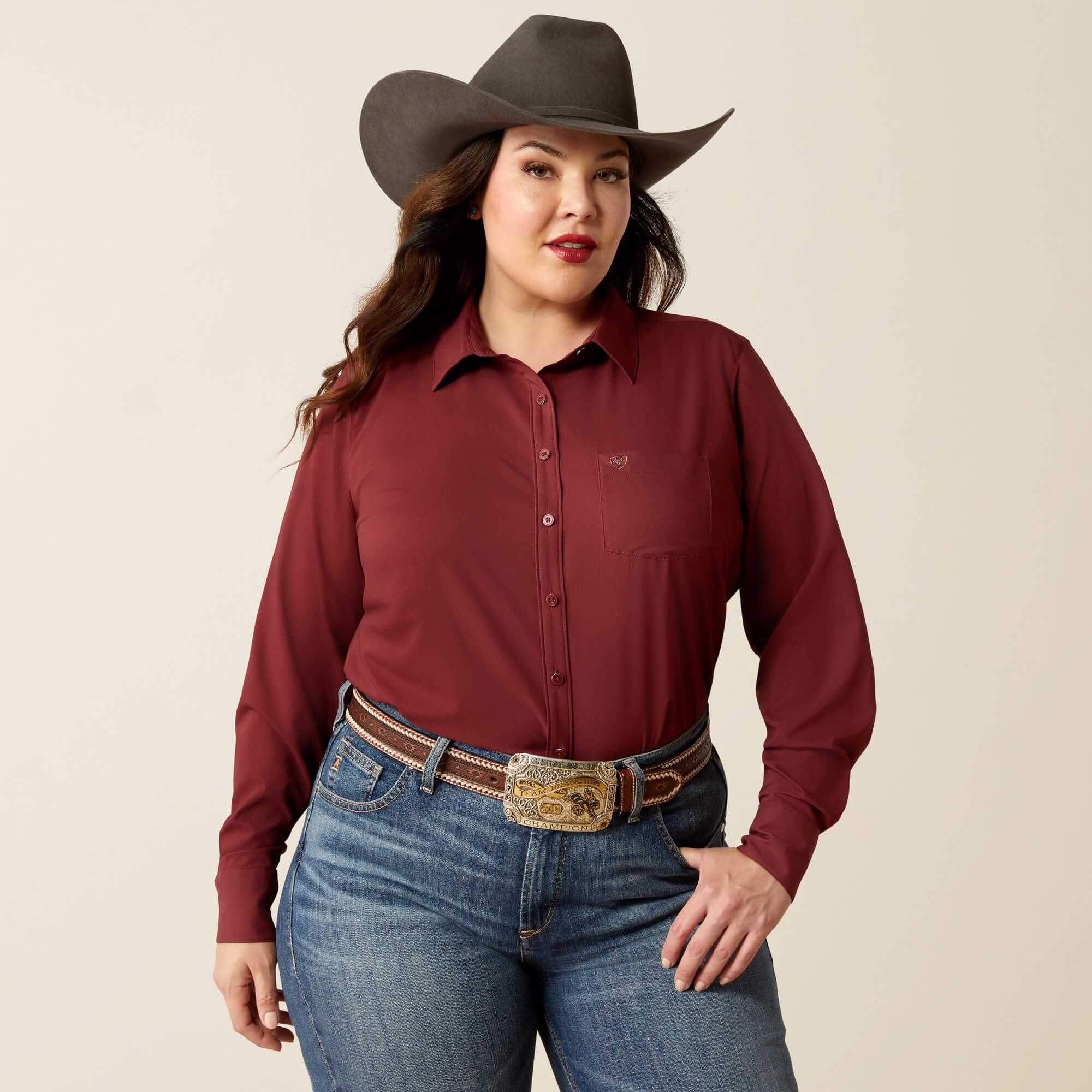 Kirby Pro Shirt Front Plus - TAWNY PORT