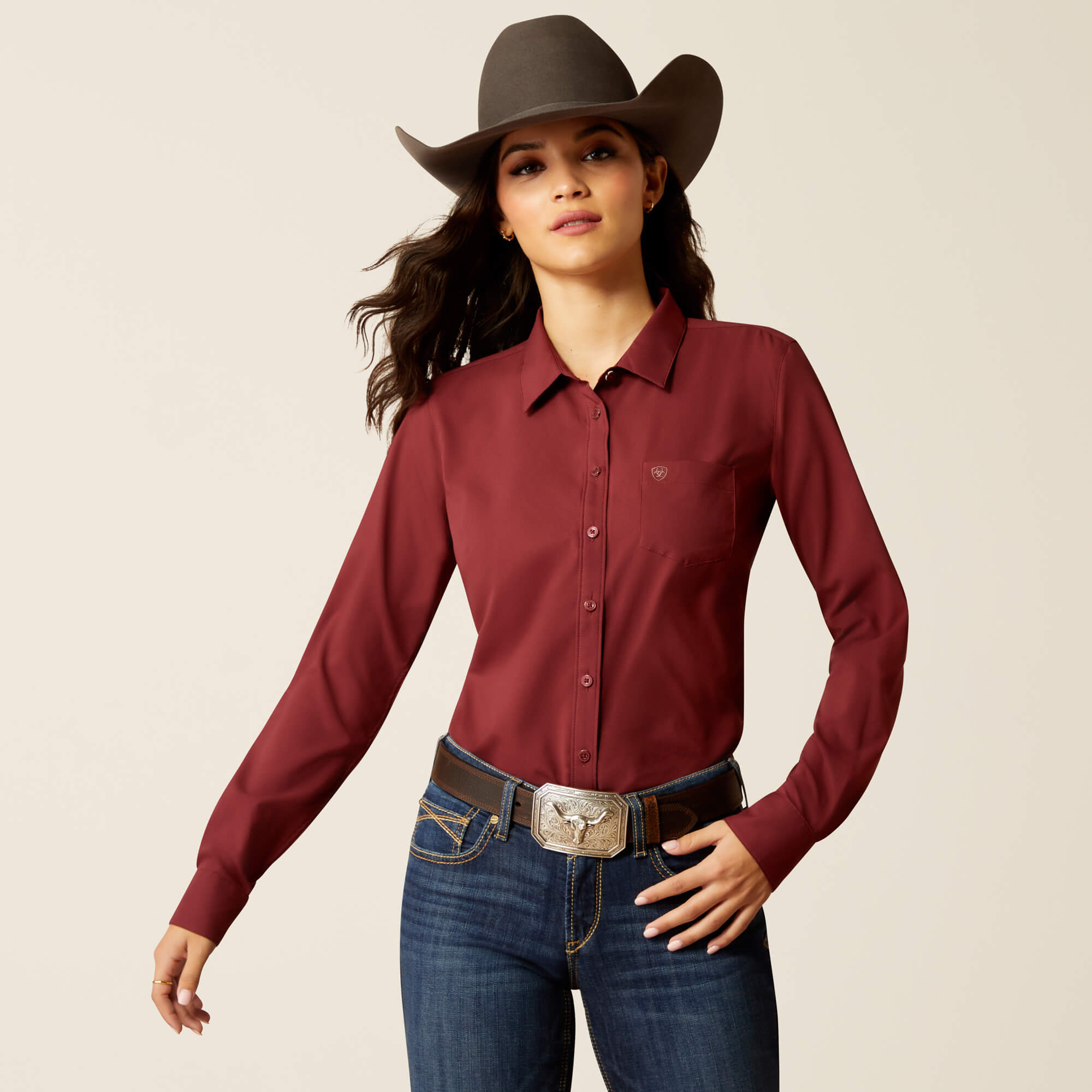 Kirby Pro Shirt Front - TAWNY PORT