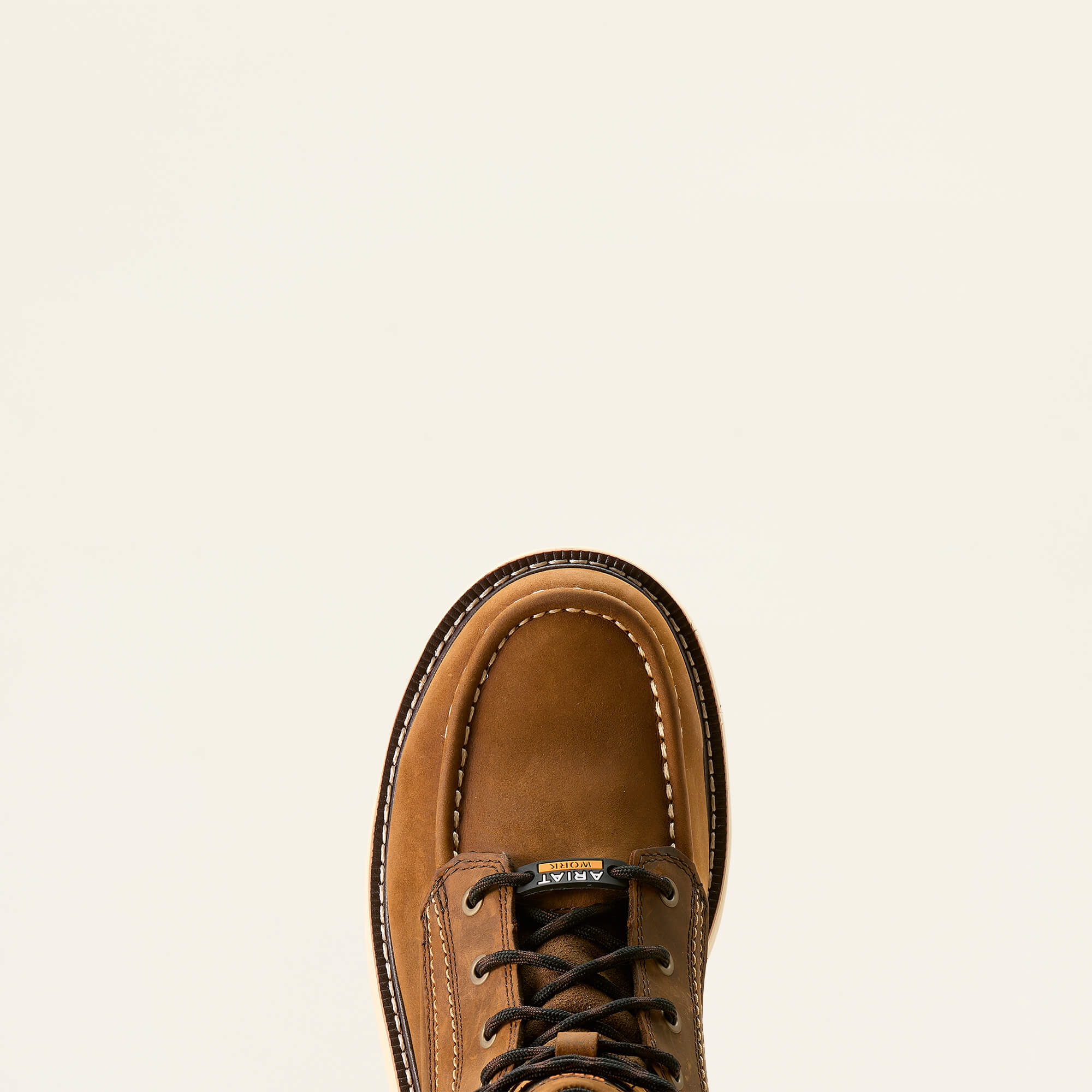 Rebar Wedge Moc Toe 6" Waterproof Work Boot Toe - DISTRESSED BROWN