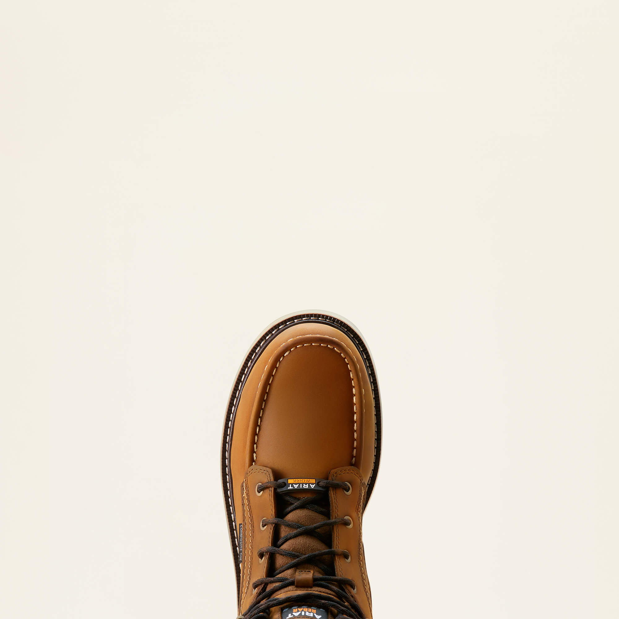Rebar Wedge Moc Toe 6" Waterproof Composite Toe Work Boot Toe - DISTRESSED BROWN