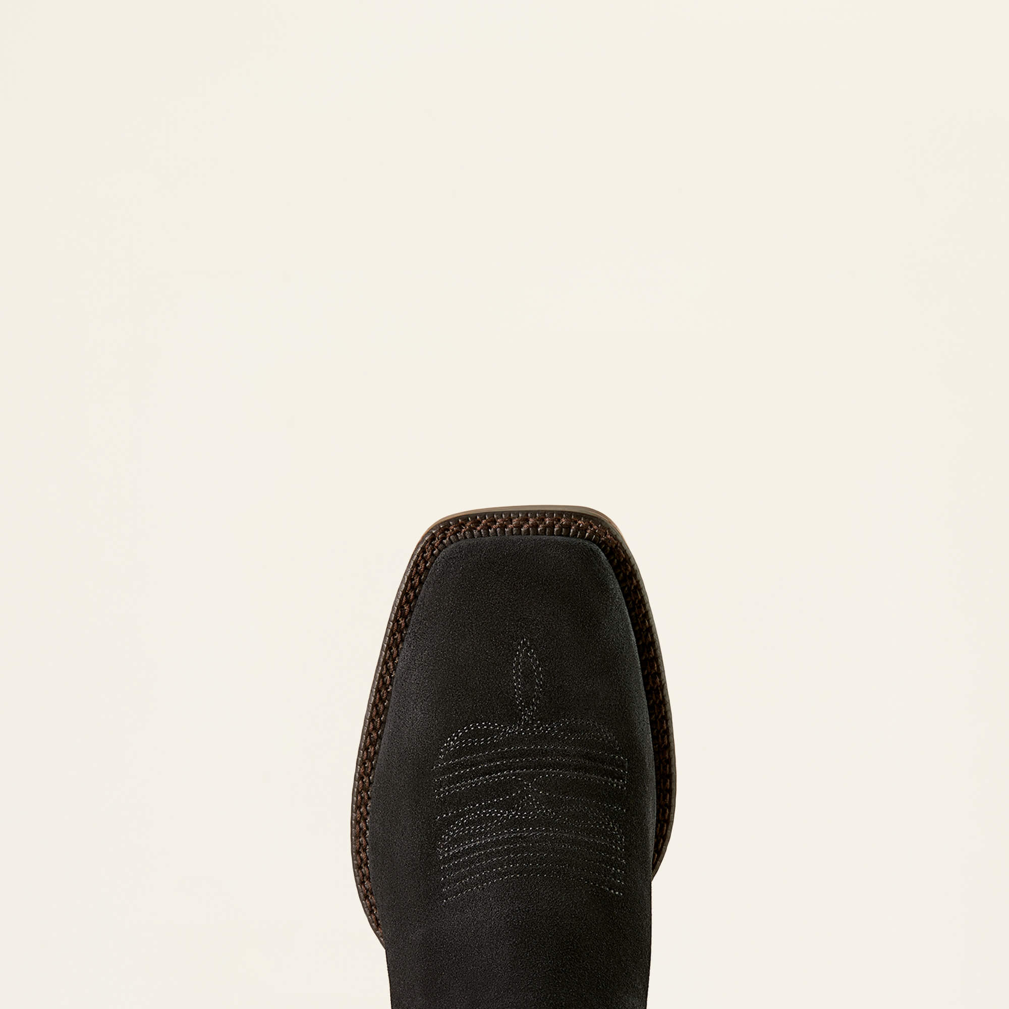 Booker Chelsea Wide Square Toe Western Boot Toe - BLACK SUEDE