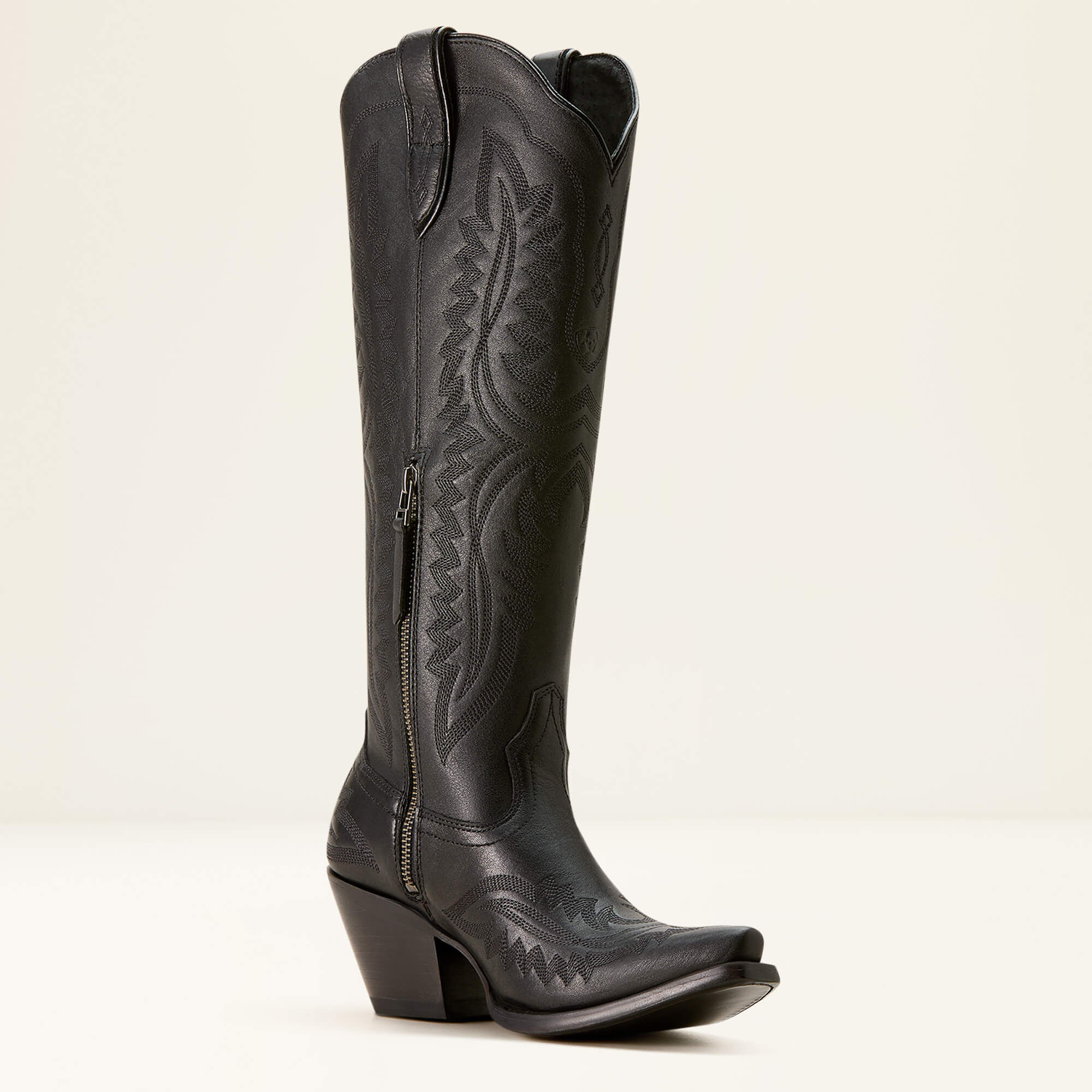 Casanova X Toe Western Boot Medial - OBSIDIAN