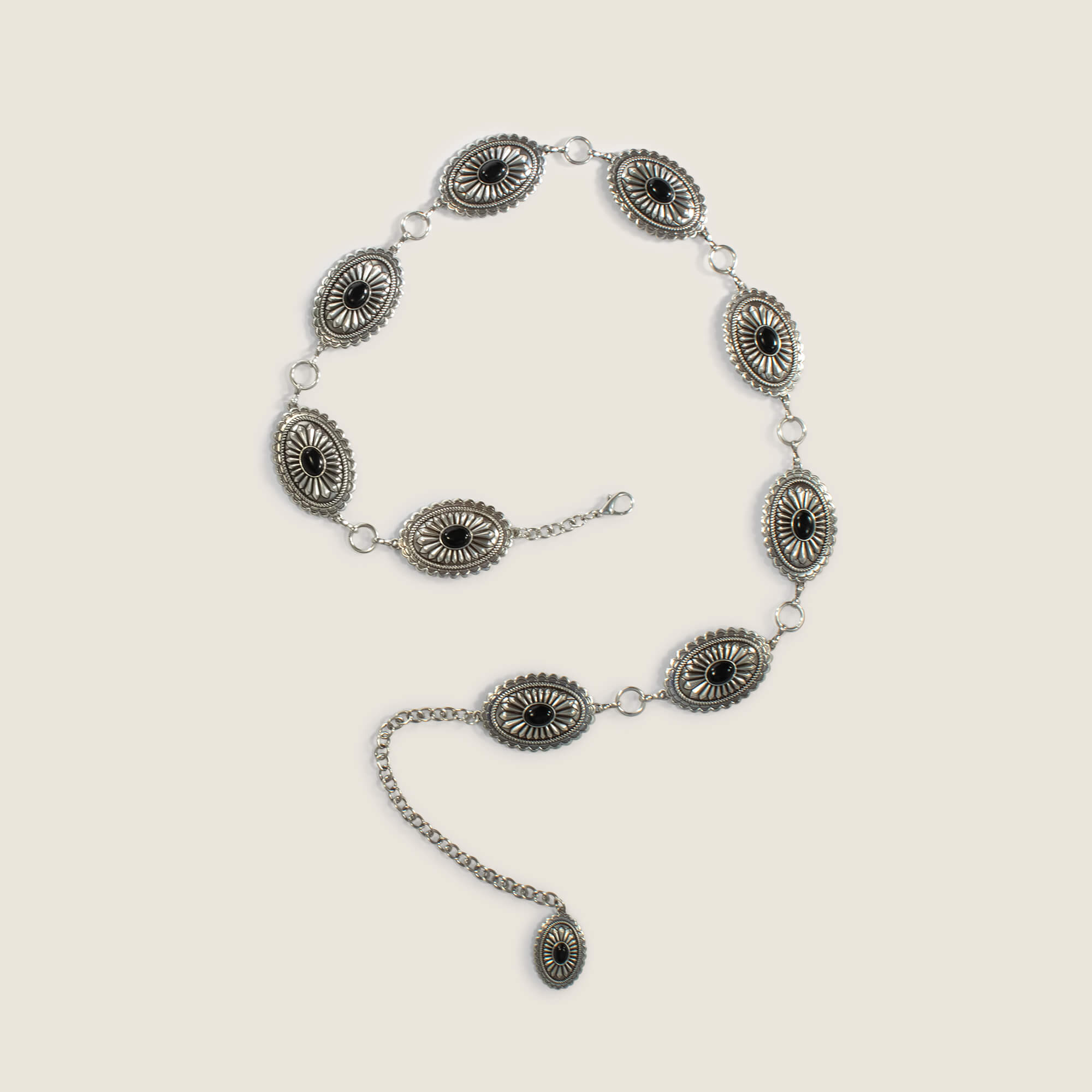 Concho Chain Belt Front - MULTI