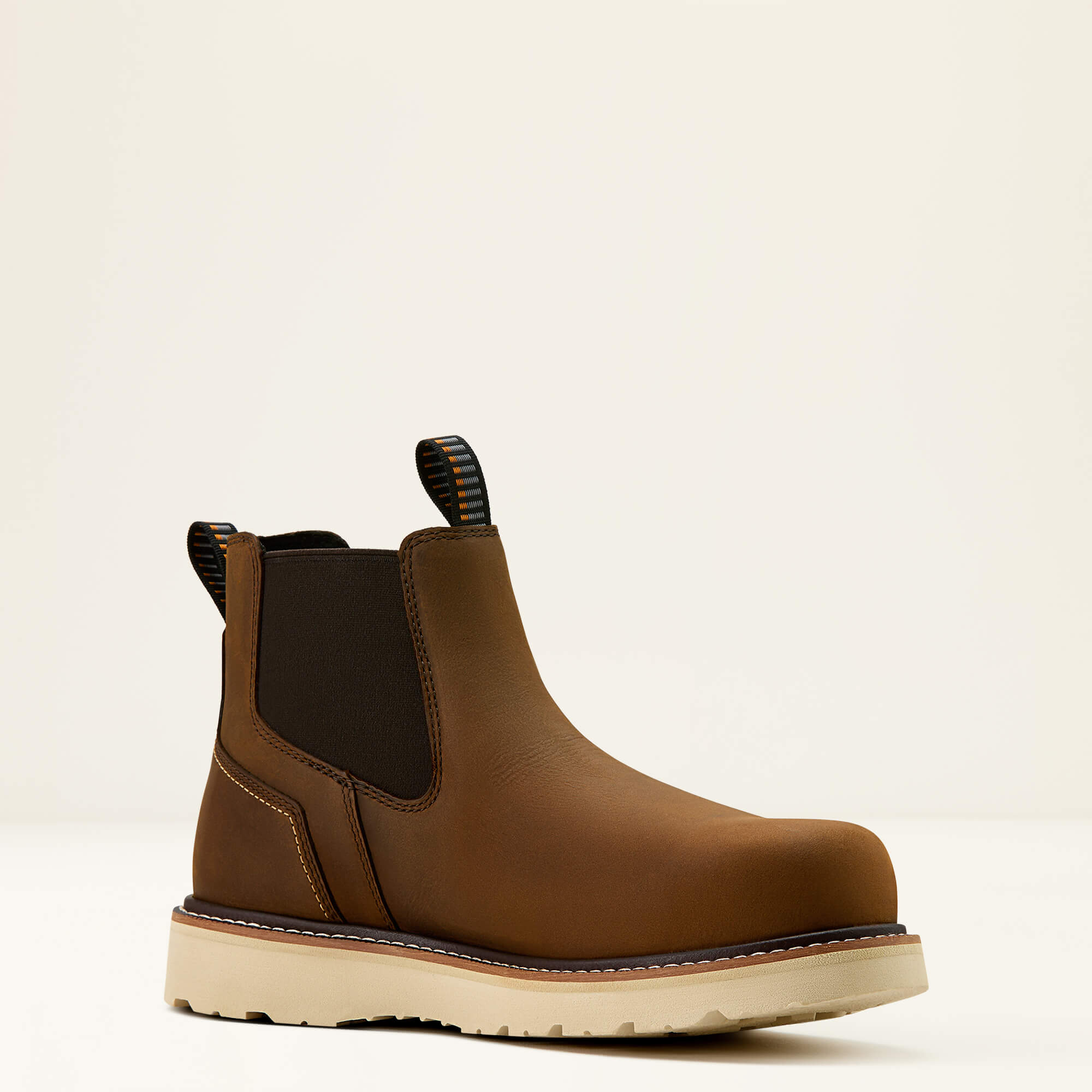 Rebar Wedge Chelsea Waterproof Composite Toe Work Boot Medial - DISTRESSED BROWN