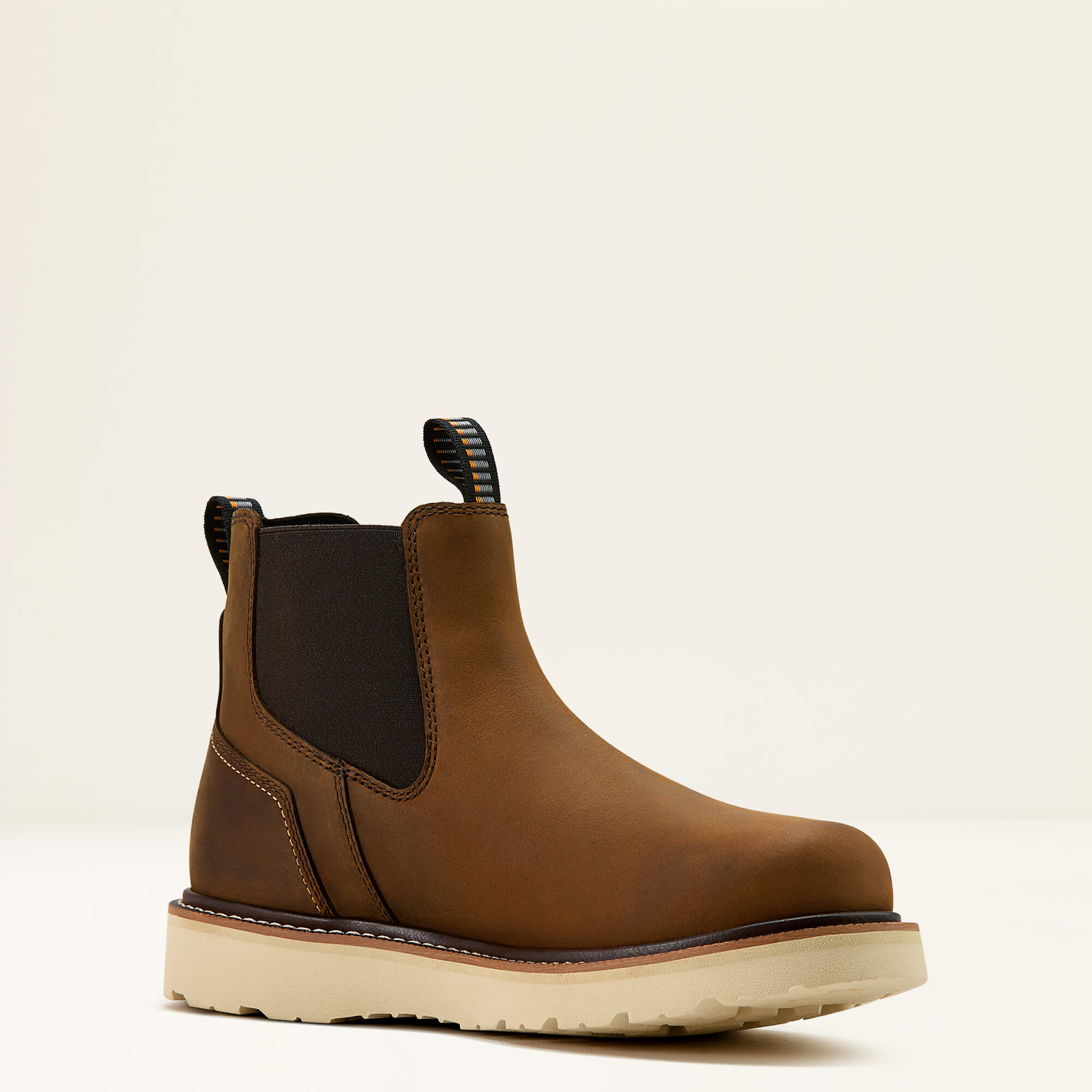 Rebar Wedge Chelsea Waterproof Work Boot Medial - DISTRESSED BROWN