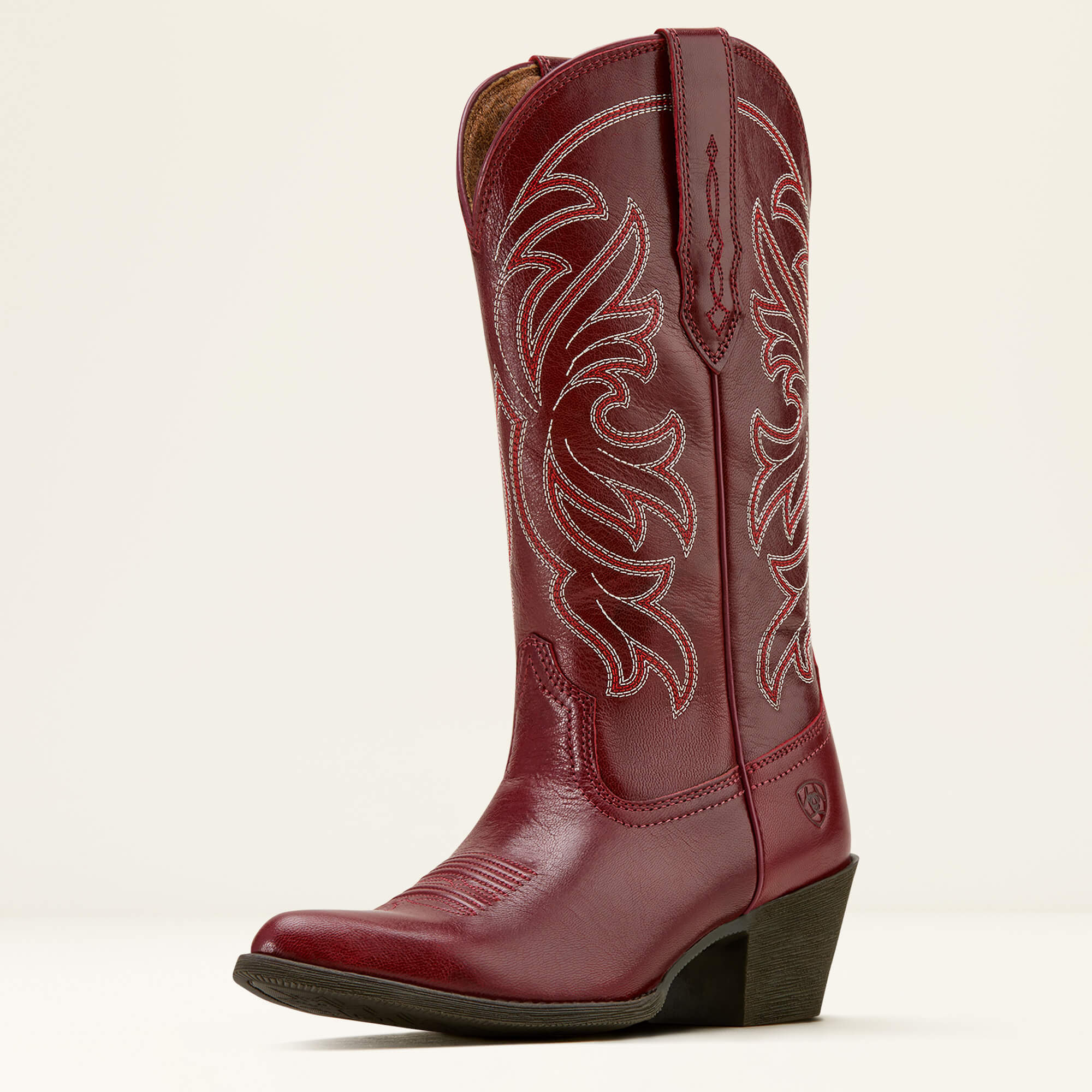Heritage J Toe Western Boot 3-4 Front - SANGRIA