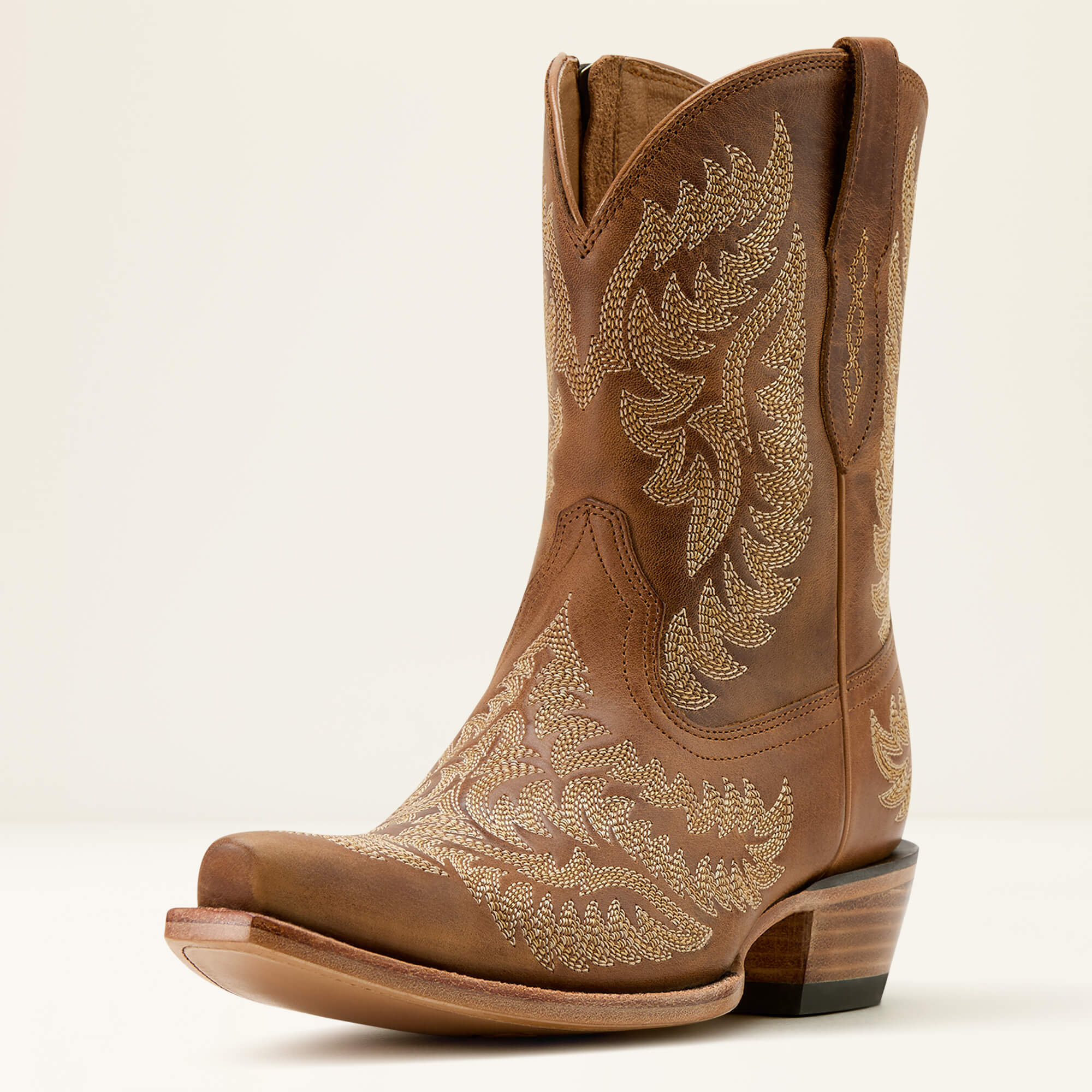 Cate X Toe Western Boot 3-4 Front - SHADES OF GRAIN