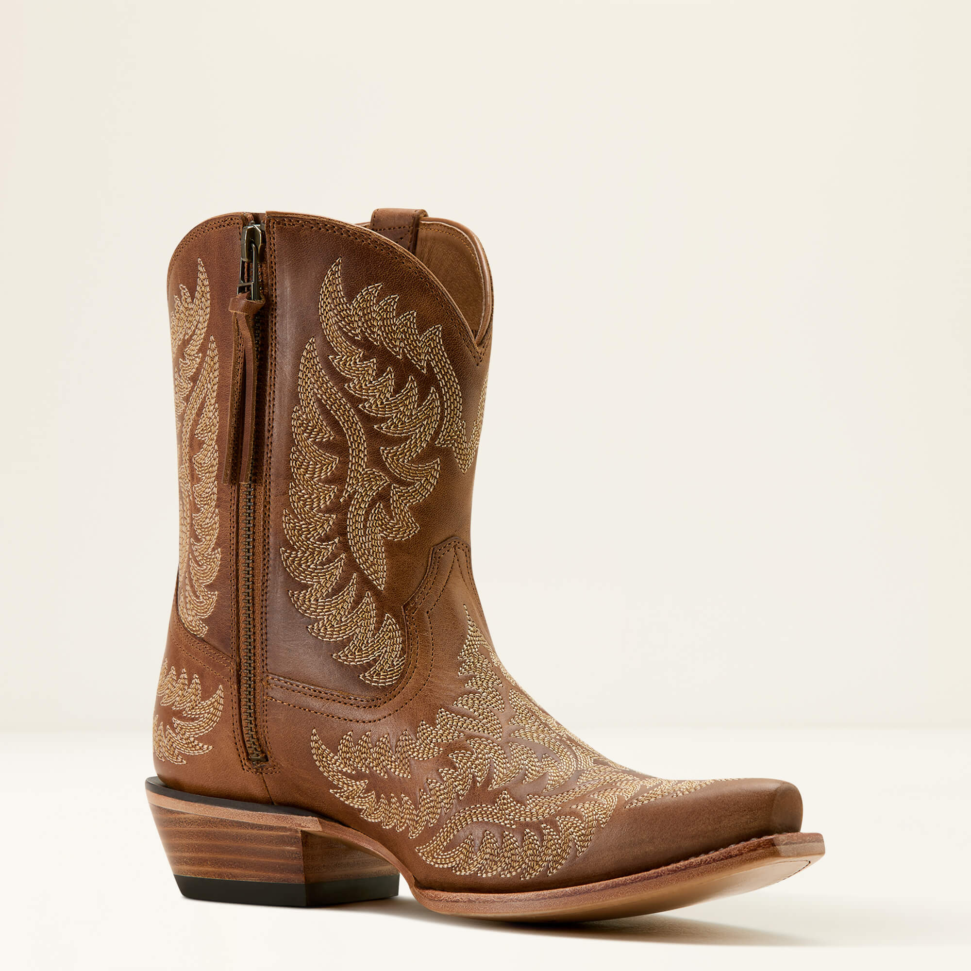 Cate X Toe Western Boot Medial - SHADES OF GRAIN