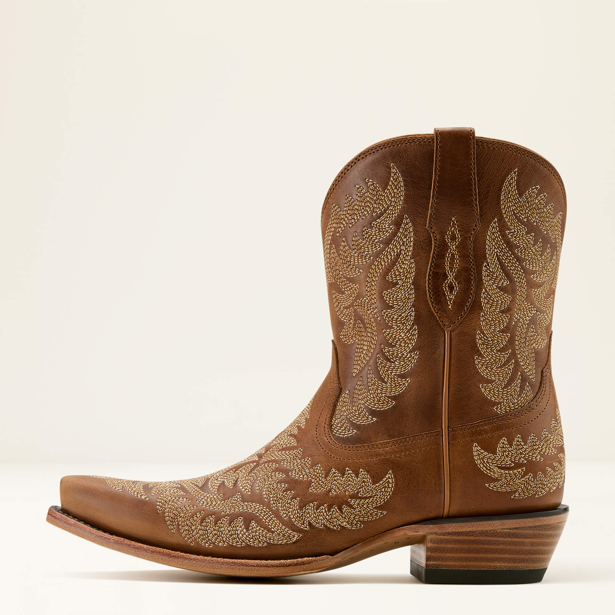 Cate X Toe Western Boot Side - SHADES OF GRAIN