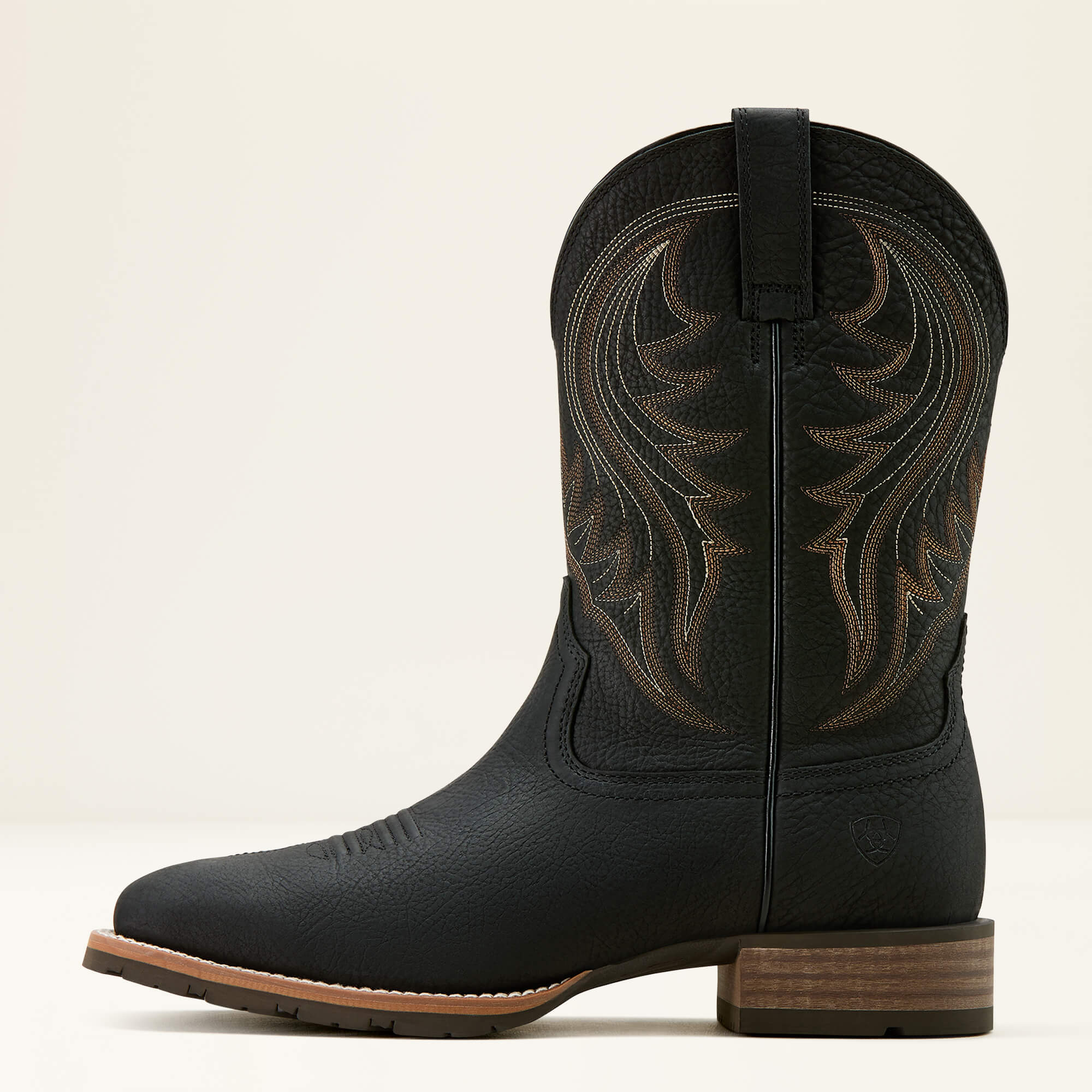 Hybrid Rancher Western Boot Side - JASPER BLACK