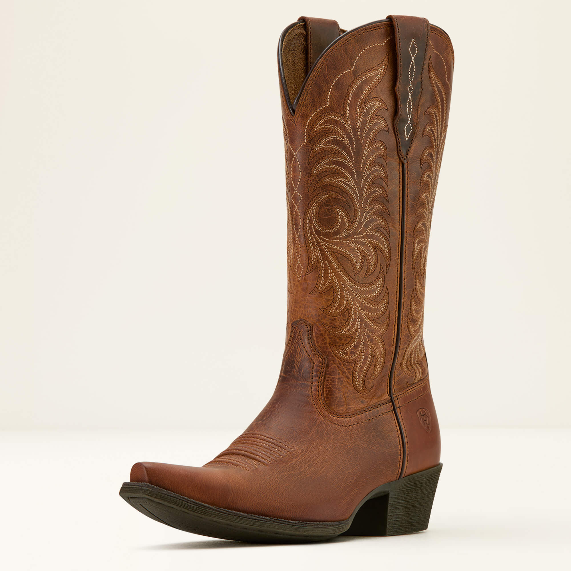 Heritage X Toe StretchFit Western Boot 3-4 Front - RICH OAK