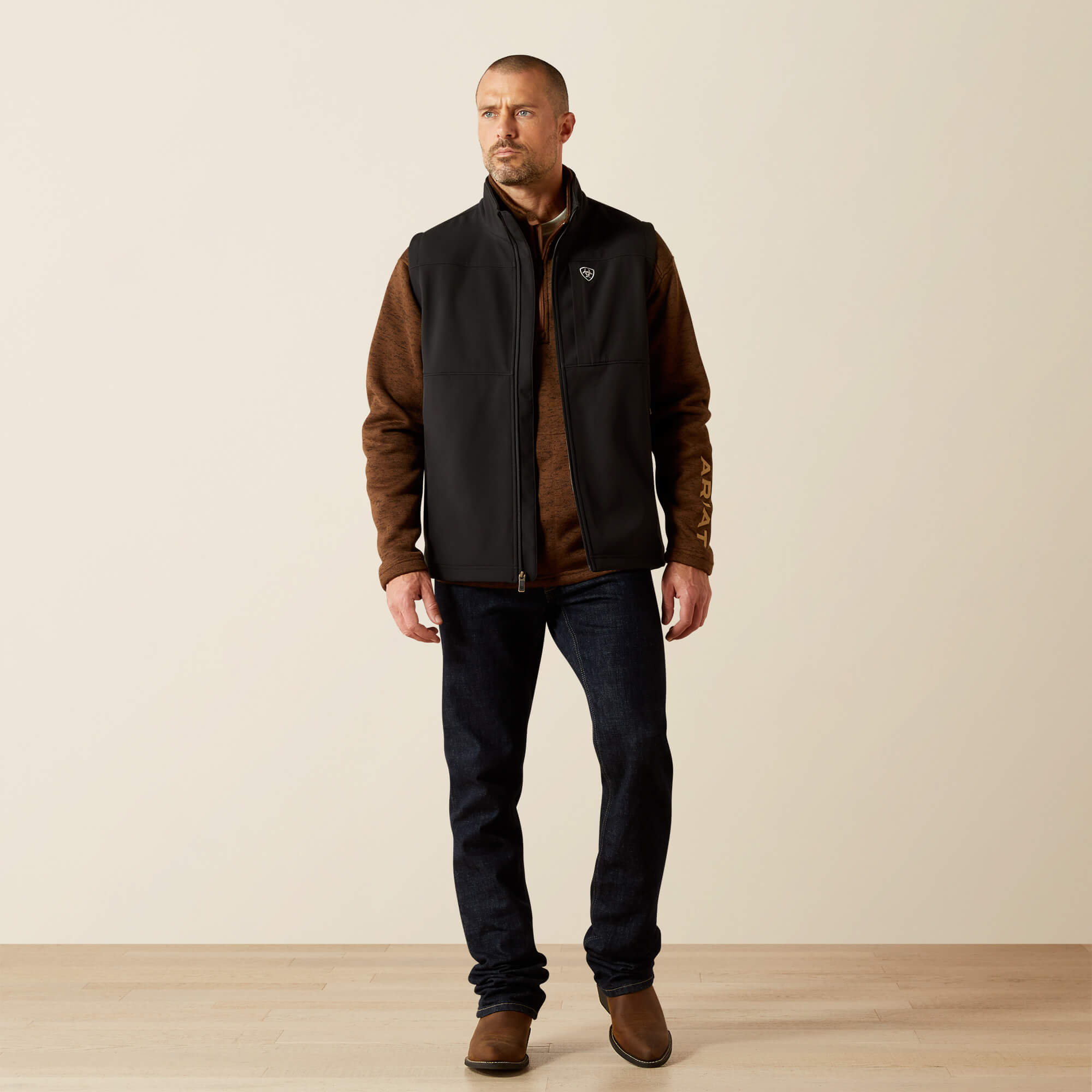 Vernon Softshell Vest Full - BLACK