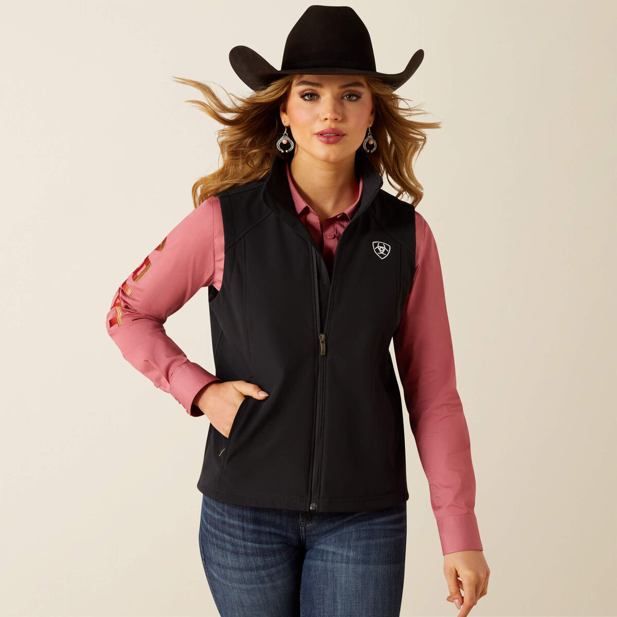 Ariat Logo Softshell Vest - Black