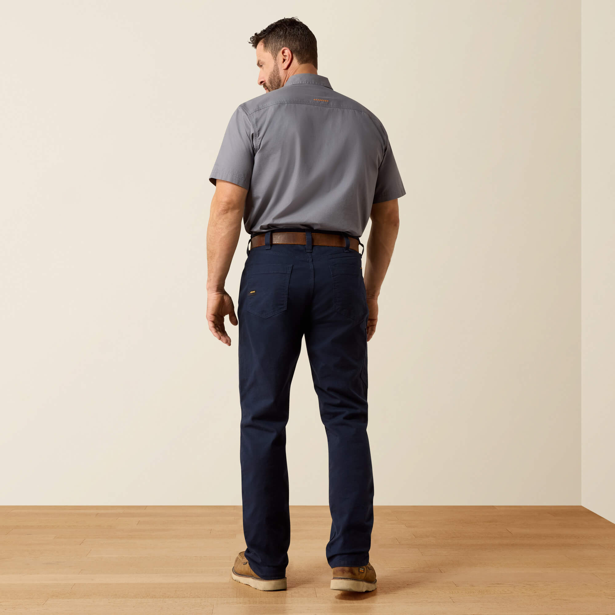Rebar M4 Relaxed Made Tough DuraStretch Straight Leg Pants Back - DARK NAVY