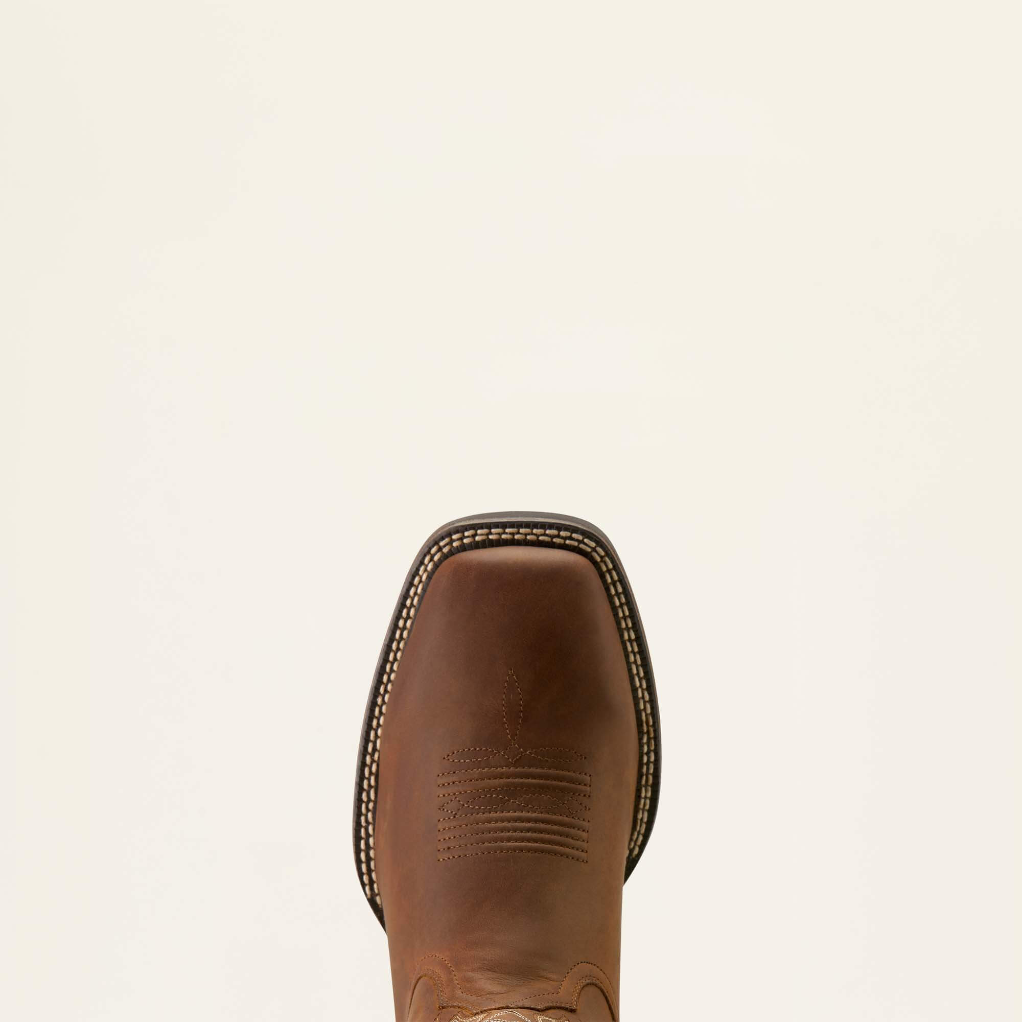 Western Big Rig Wide Square Toe Cowboy Boot Toe - DISTRESSED BROWN
