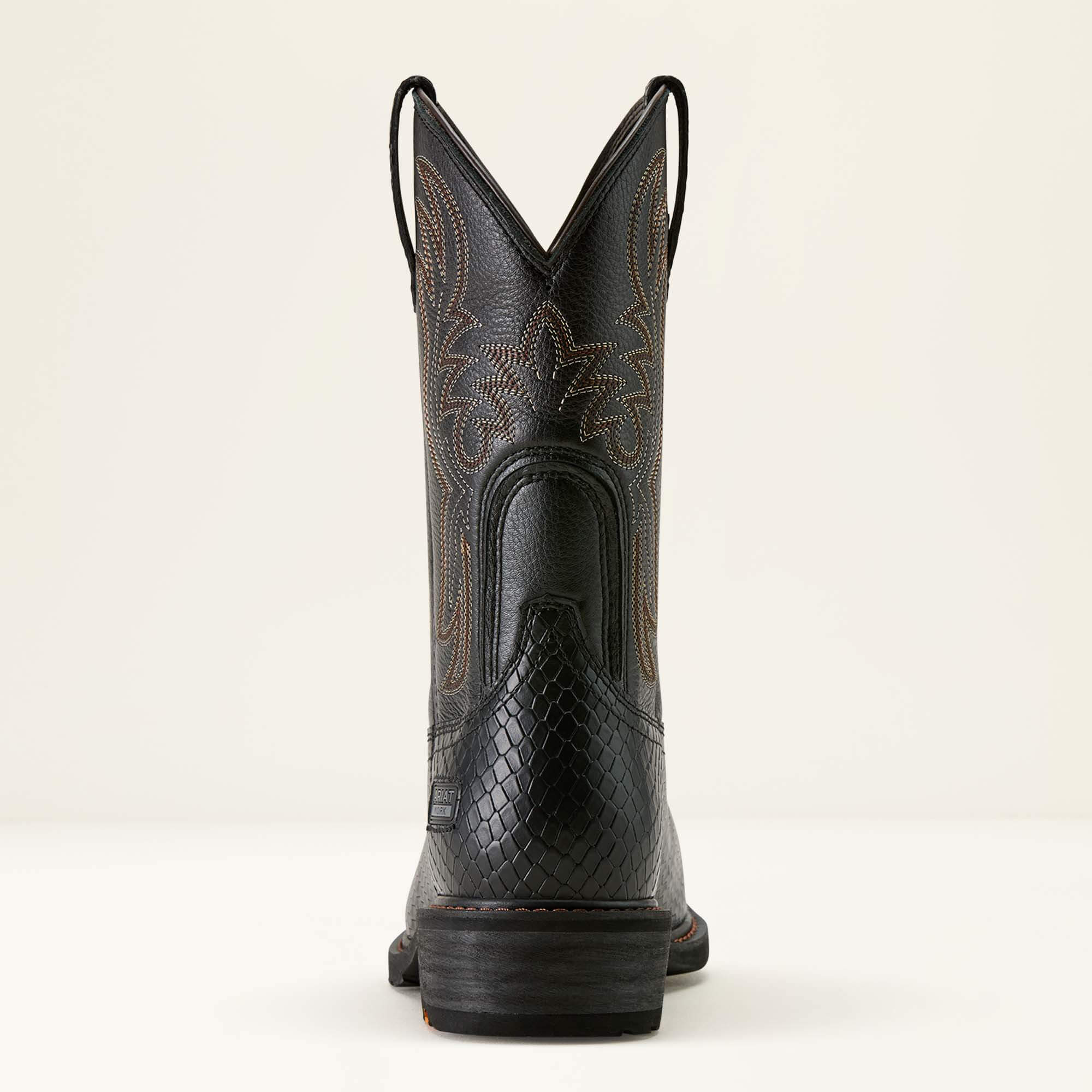 Ironside Square Toe Steel Toe Work Boot Heel - BLACK DRAGON PRINT|BLACK