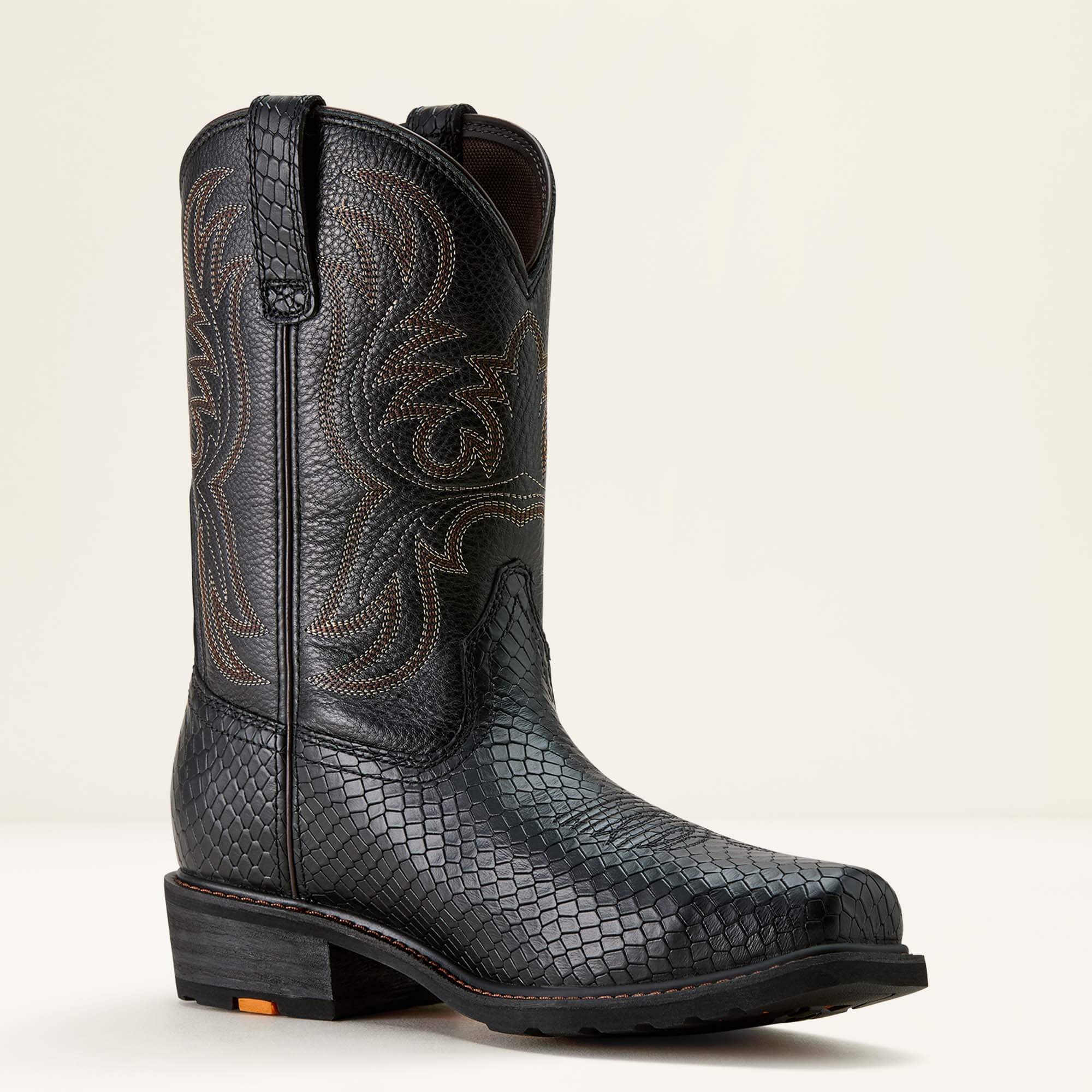 Ironside Square Toe Steel Toe Work Boot Medial - BLACK DRAGON PRINT|BLACK